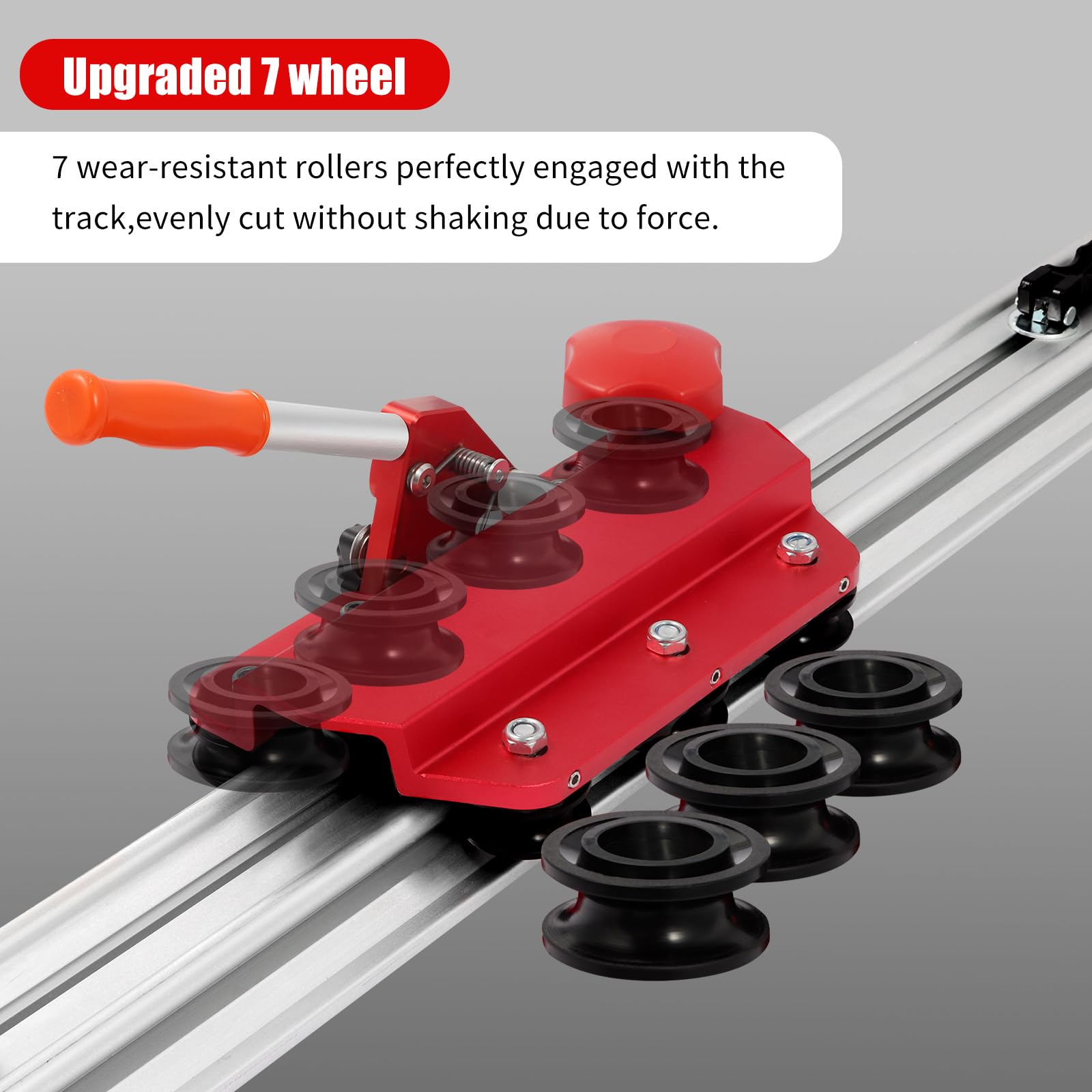110-Inch Large Manual Tile Cutter for Ceramic Tiles - Built-in Suction Cups & Tile Pliers, 3-Push Knife System, Cuts Up to 4.7-Inch Thick Tiles - Perfect for Flooring, Backsplash, and DIY Home Renovation Projects