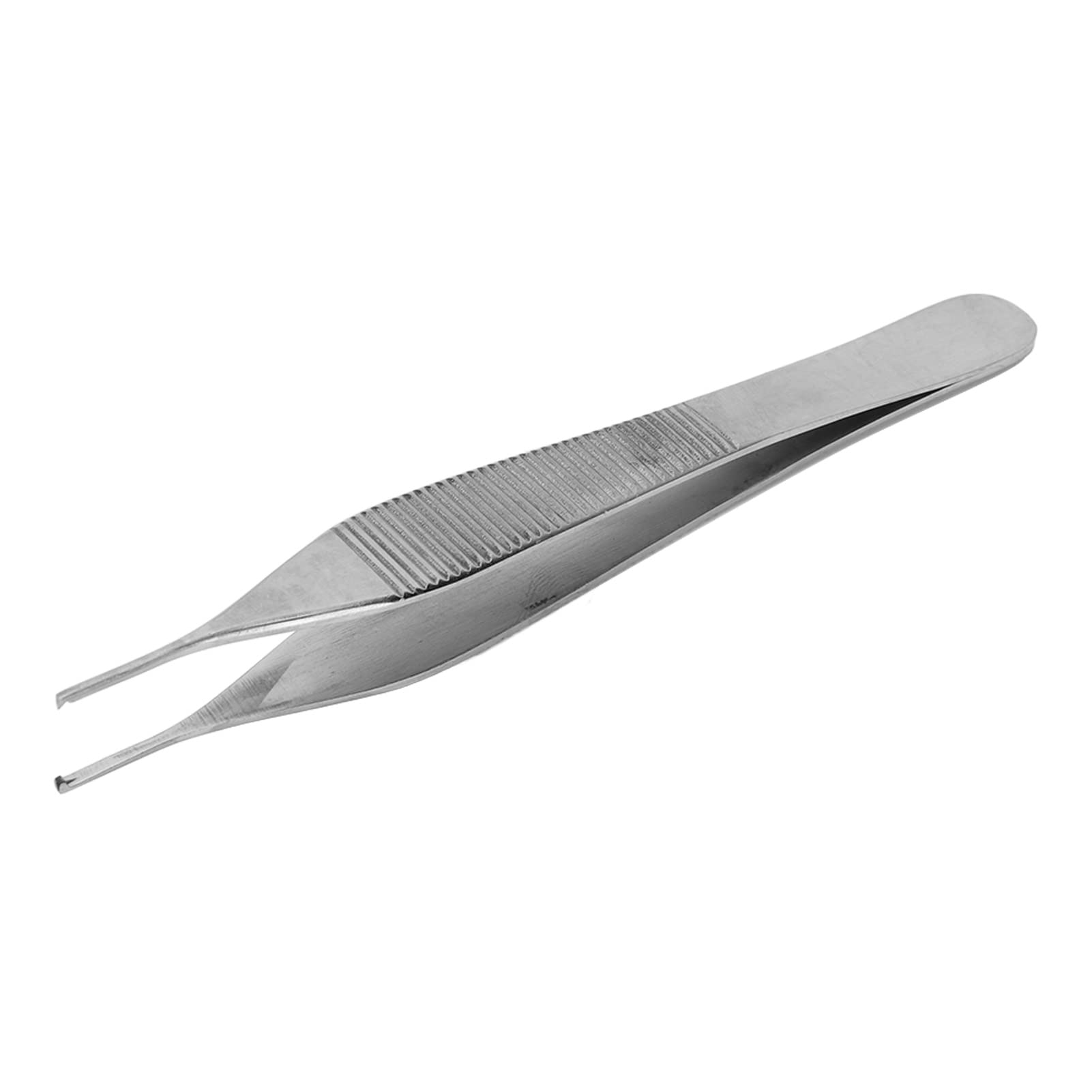 Stainless Steel Tissue Forceps - 4.7 Inch Anti-Slip Body Piercing Tweezers for Small Items, Mini Portable Facial Hair Tweezers for Women | Perfect for Eyebrow Shaping, Ear Piercing & First Aid Kits