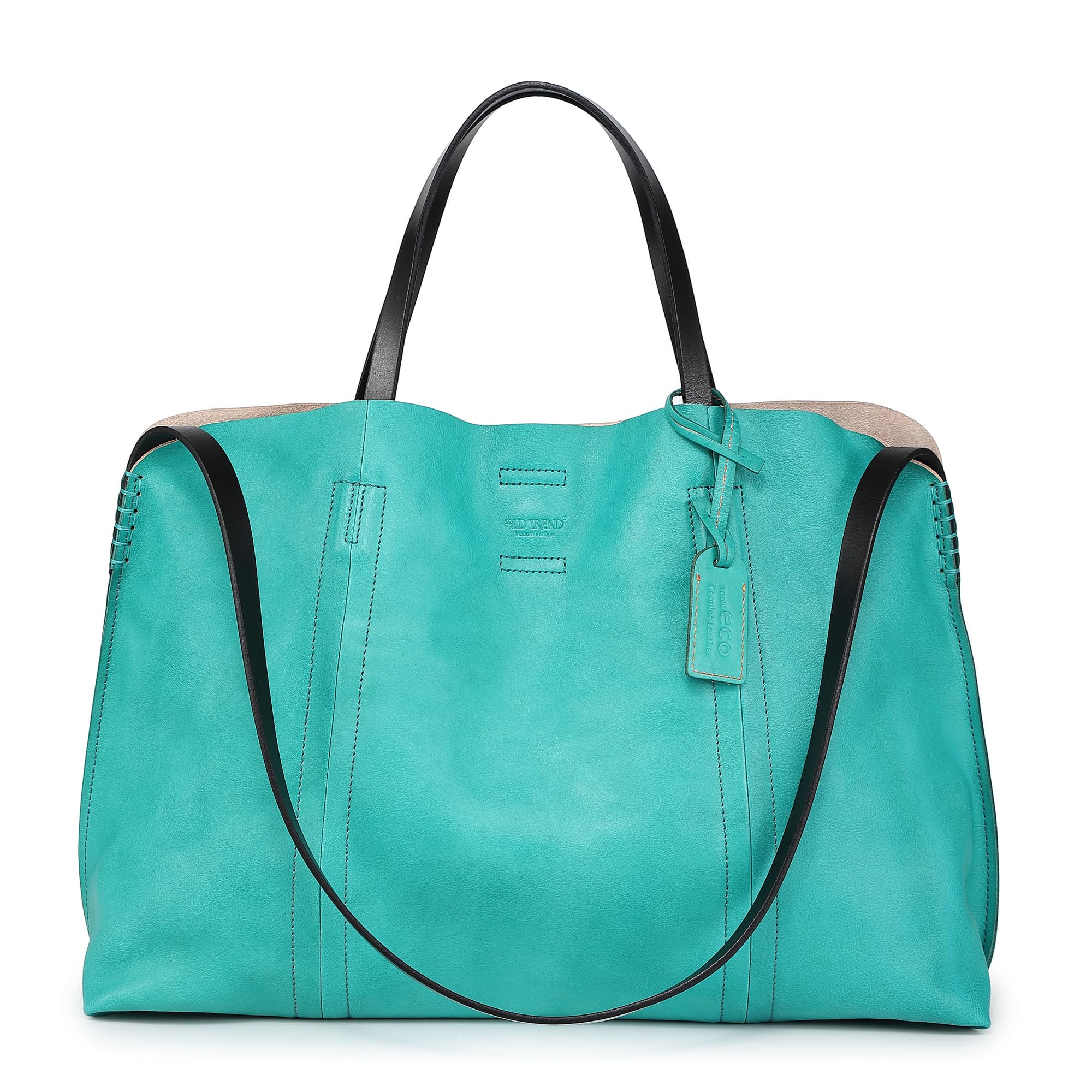 Genuine Leather Forest Island Tote Bag - Spacious Women's Handbag with Removable Inner Pockets | Perfect for Work, Travel & Everyday Use