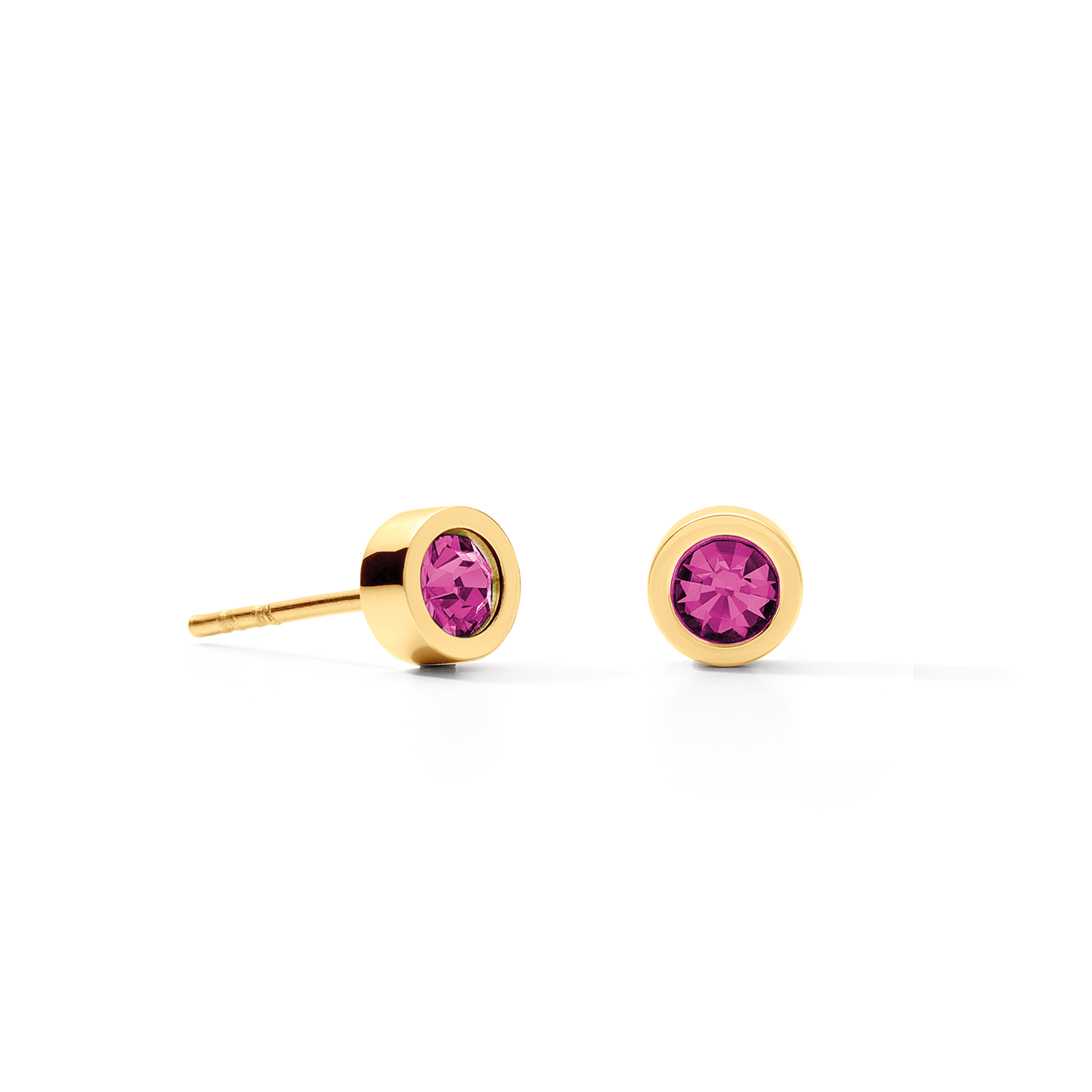 Sparkling Gold and Pink Dot Earrings for Women - Elegant Dangle Earrings for Party, Wedding & Everyday Wear