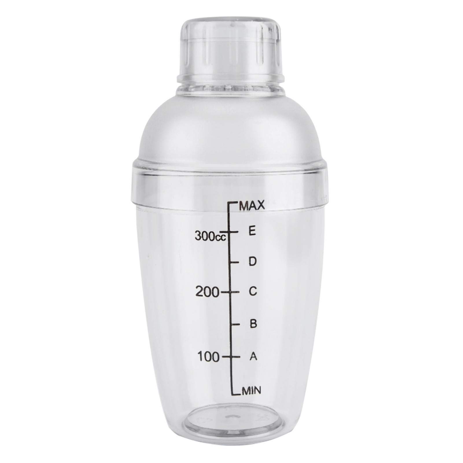 Premium Anti-Leak Transparent PC Cocktail Shaker - 300ml Mixing Bottle with Measuring Scale & Fine Punching Technology | Perfect for Bartending, Protein Shakes & Travel Use