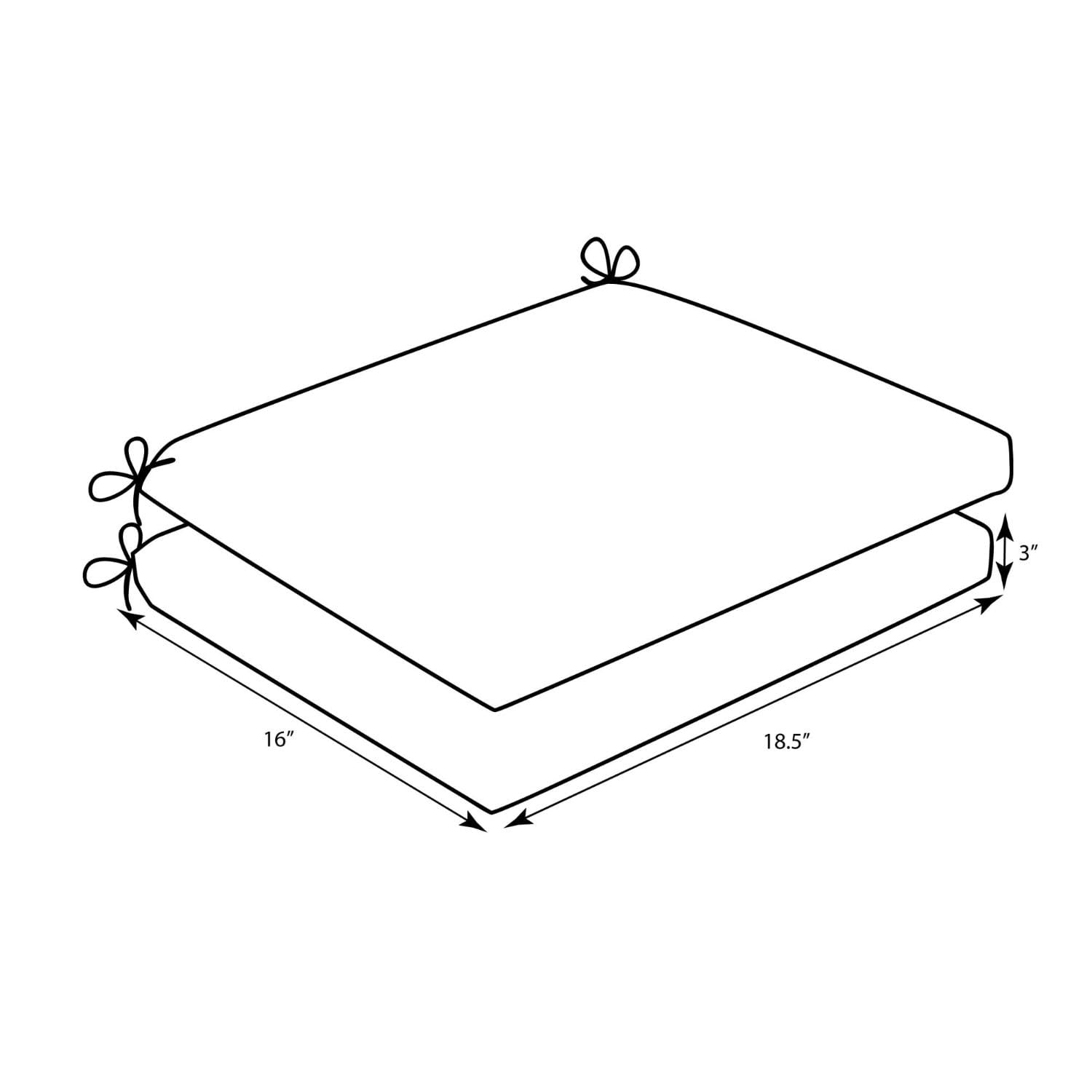 Premium Anderson Matte Square Corner Seat Cushions 18.5