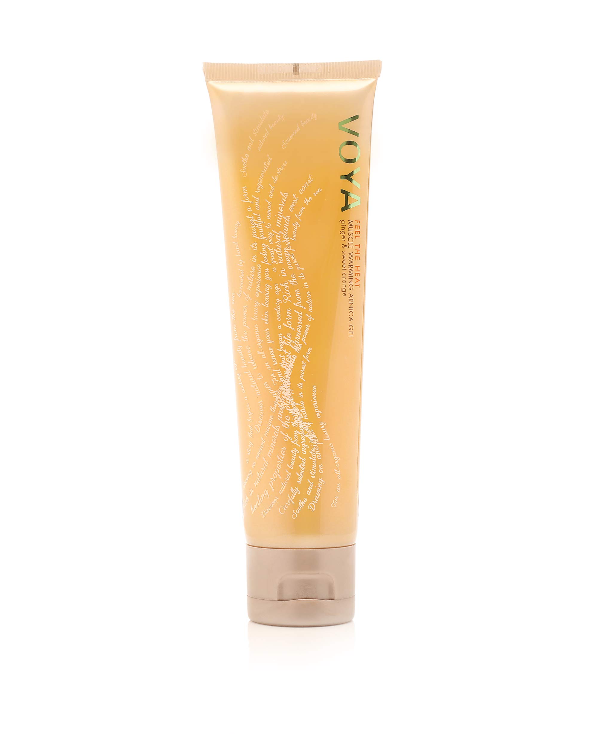 VOYA Feel The Heat Body Warming Gel - Organic Ginger & Sweet Orange Infusion (100ml) | Muscle Relief & Winter Warmth Solution for Spa & Home Use