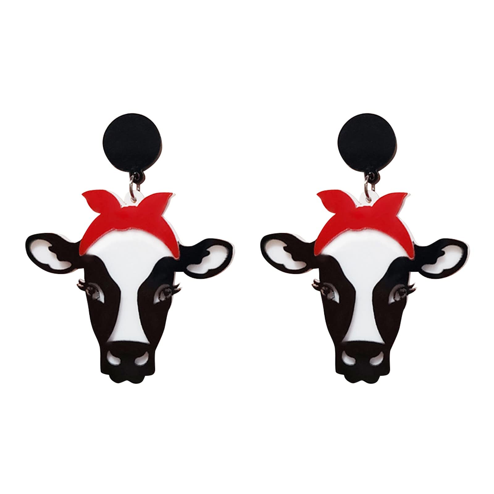Creative Animal Print Acrylic Dangle Earrings for Women - Gold Hoop Jewelry Gift for Parties & Daily Wear