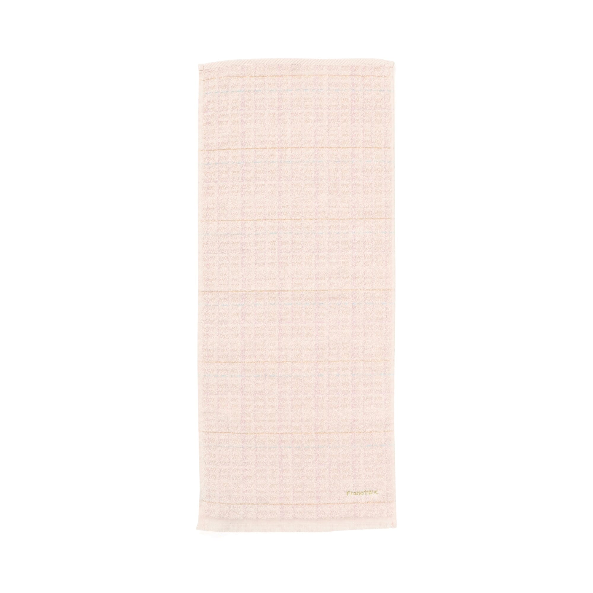 Antibacterial & Deodorizing Tweed Pattern Face Towel - Soft Pink for Skincare, Gym & Travel | Quick-Dry & Hypoallergenic