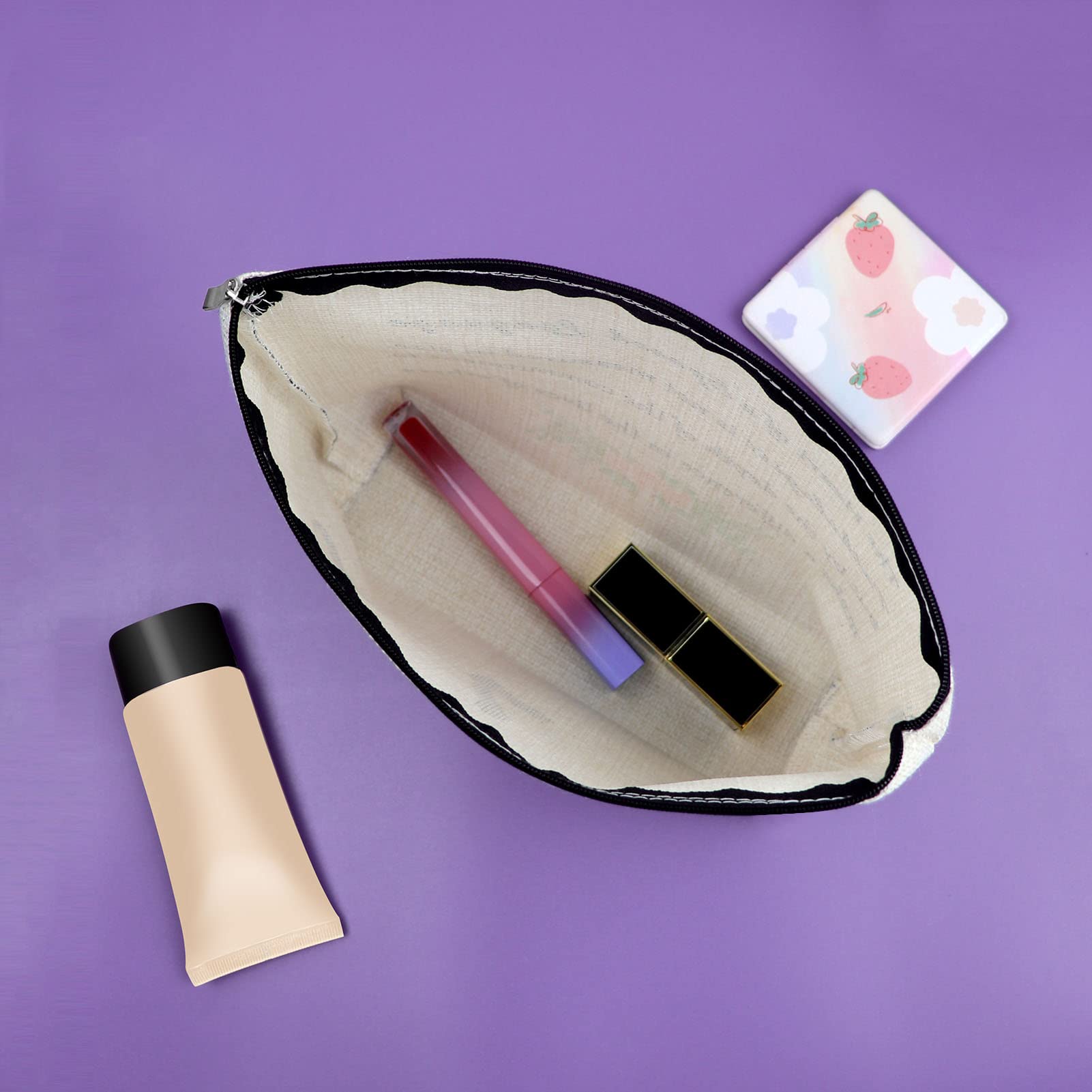 Cat Lover Gift for Women - Weed Leaf Design Makeup Bag, Friendship & Birthday Gift for Sister, Cat Mom Cosmetic Travel Pouch - Perfect for Thanksgiving, Christmas, and Daily Use