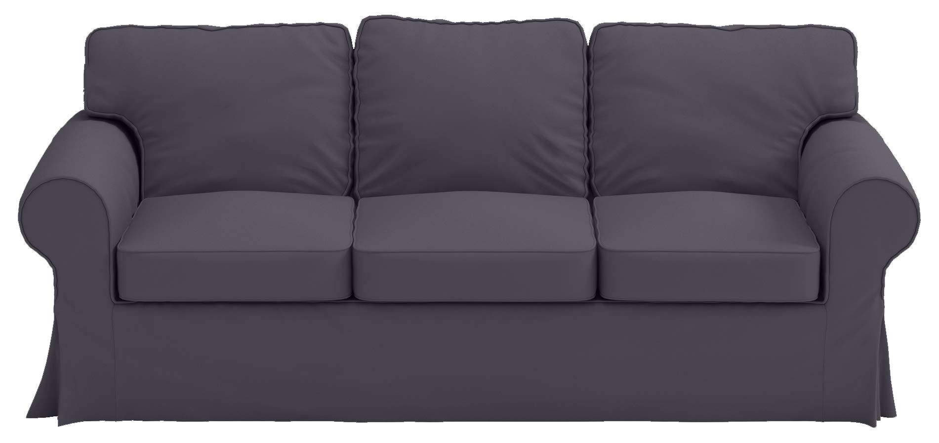 Heavy Cotton Ektorp 3-Seat Sofa Cover Replacement for IKEA Ektorp Sofa - Dark Gray Sofa Slipcover | Durable, Washable Furniture Protector for Living Room, Family Room & Home Decor