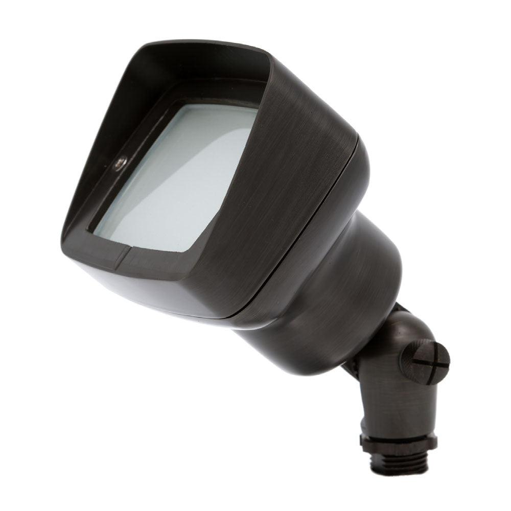 12V Brass Bronze Landscape Flood Light - Outdoor Waterproof LED Area Lighting for Garden, Yard, and Pathway Illumination