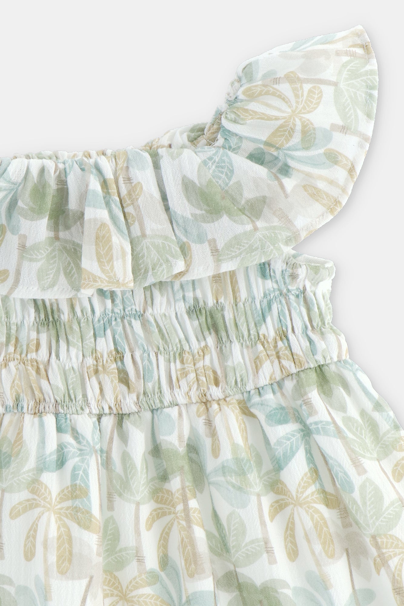 Sylvie Sage Green Palm Tree Dress - Women's Tropical Summer Maxi Dress for Beach Vacation & Casual Outings