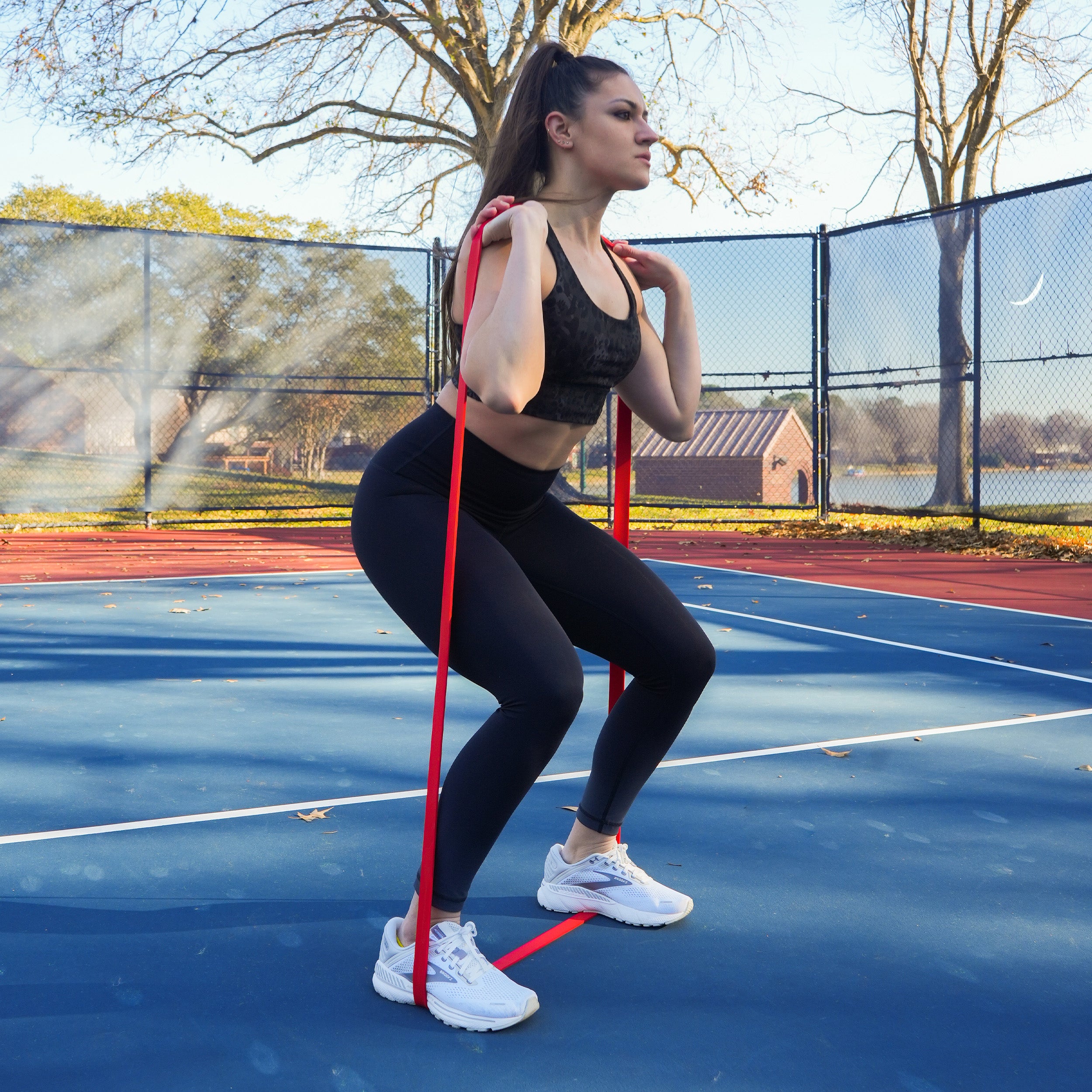 PRCTZ Medium Resistance Power Training Band - Up to 79lbs Strength for Home Workouts, Gym Fitness & Physical Therapy | Perfect for Strength Training, Rehabilitation & CrossFit Exercises