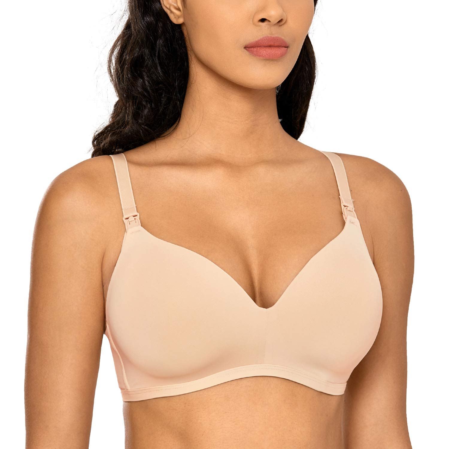 Gratlin Women's Wire Free Lightly Lined Soft Maternity Nursing Bra - Comfortable Breastfeeding Bra for Pregnant & Nursing Moms - Perfect for Sleep, Lounge & Everyday Wear