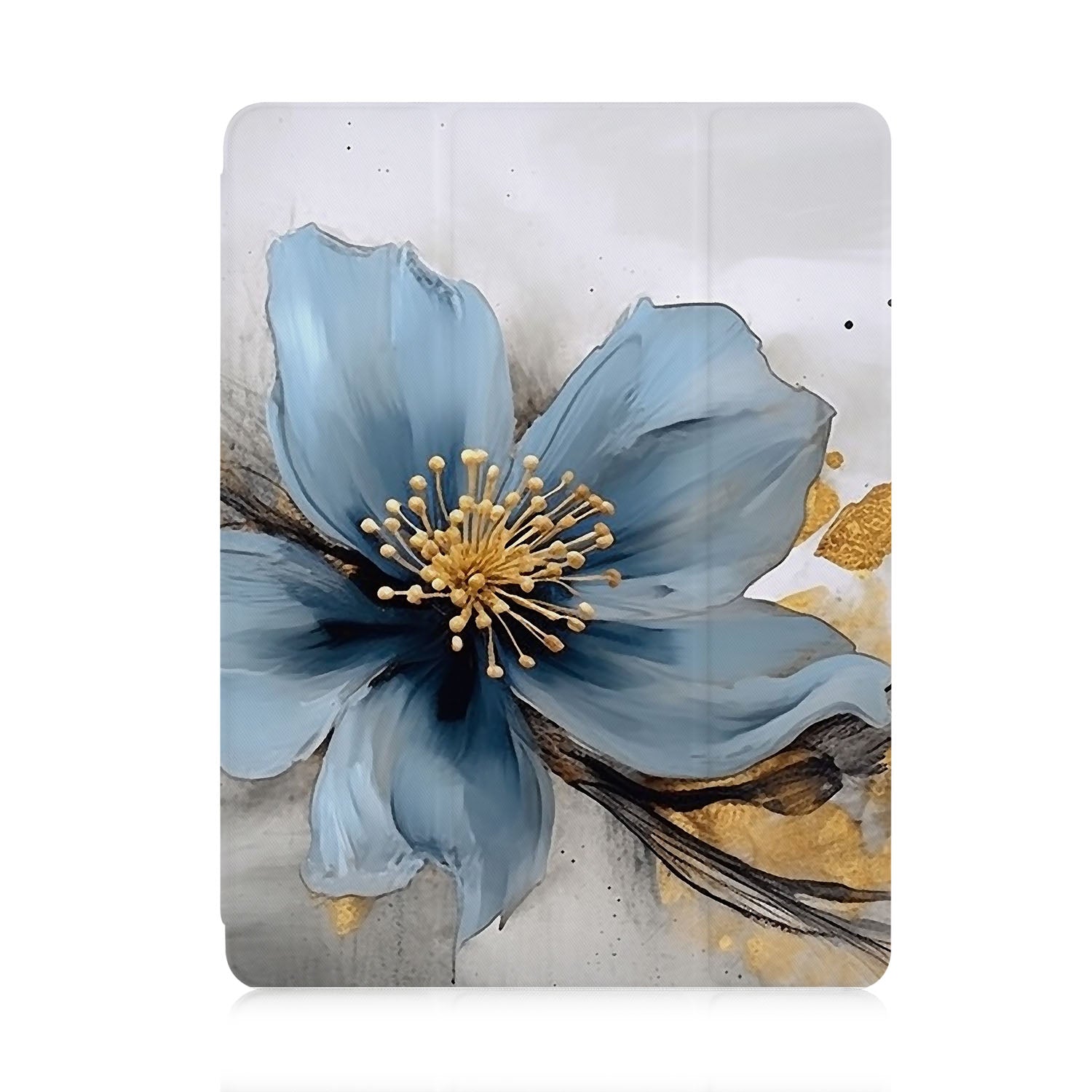 Premium iPad Trifold Case with Artistic Flower Design - Slim Protective Cover for iPad Air/Pro, Auto Sleep/Wake Feature - Perfect for Work, Travel & Home Use