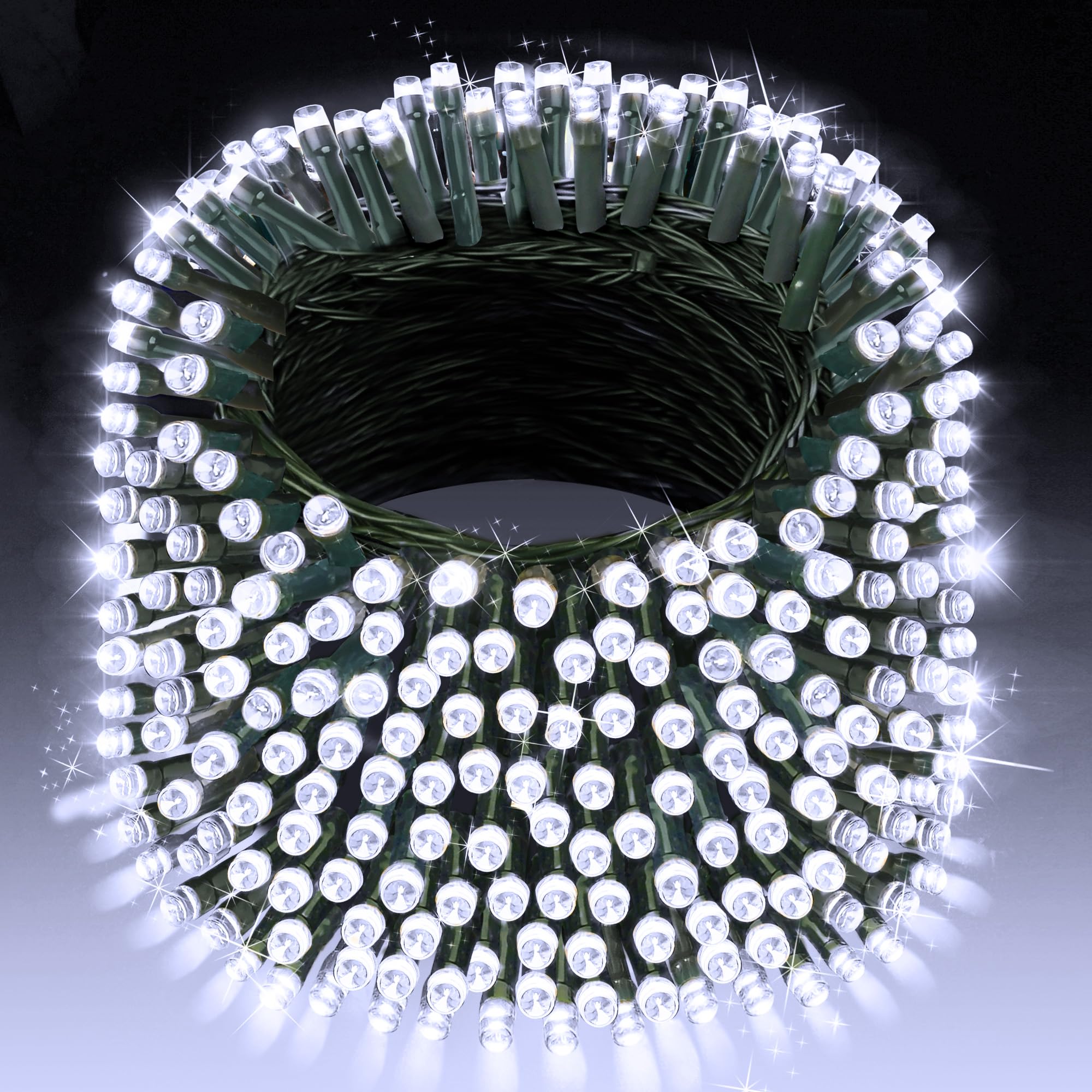 XURISEN 200FT Christmas Lights Outdoor Indoor, 500 LED Super Long String Lights with 8 Modes & Memory Timer - Waterproof Plug in Twinkle Fairy Lights for Home, Xmas Tree, Party, Wedding, Garden, Patio Decor