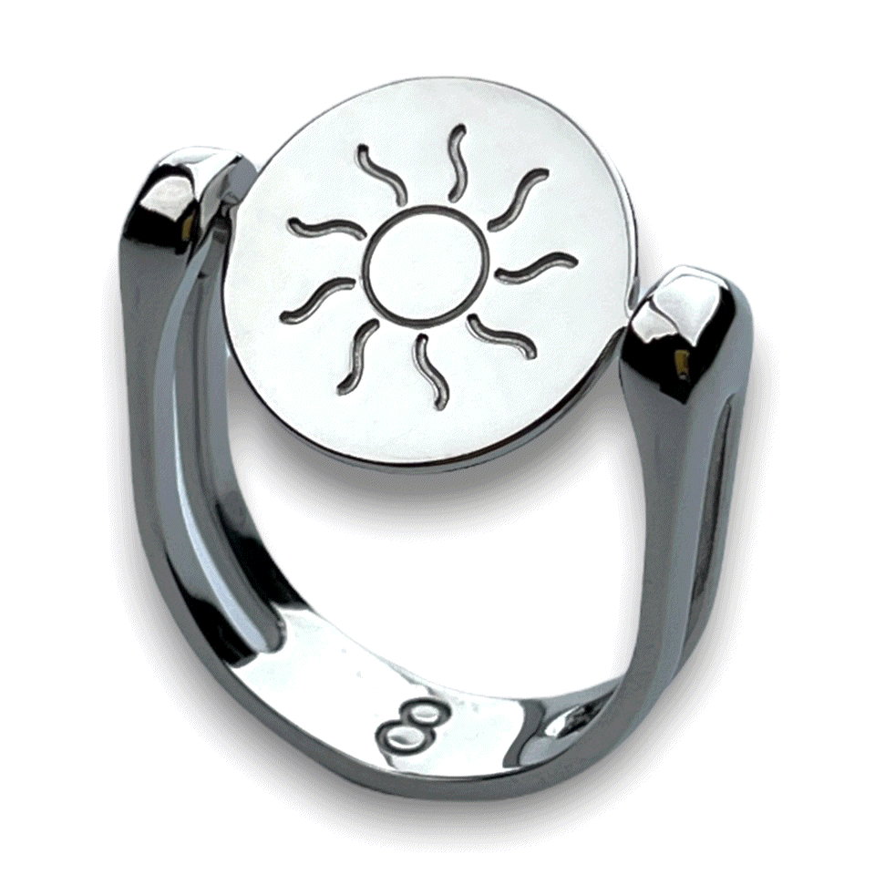 Black Sun Symbol Element - Spin to Combine for DIY Crafts, Jewelry Making & Spiritual Decor