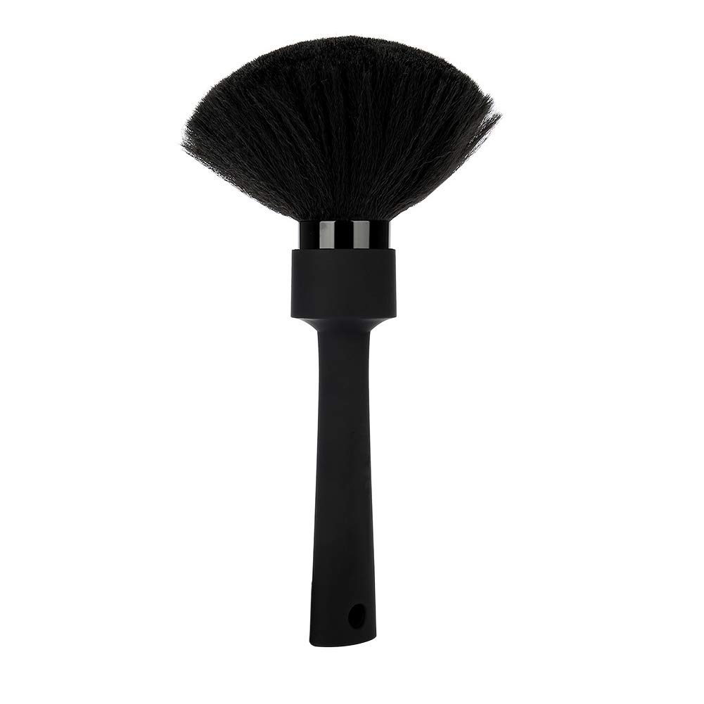 EXCLUZO Soft Small Black Hairdressing Brush - Anti-Slip Hair Styling & Cleaning Brush for Professional Barbers & Salon Use - Perfect for Detangling, Styling & Scalp Massage at Home or Salon