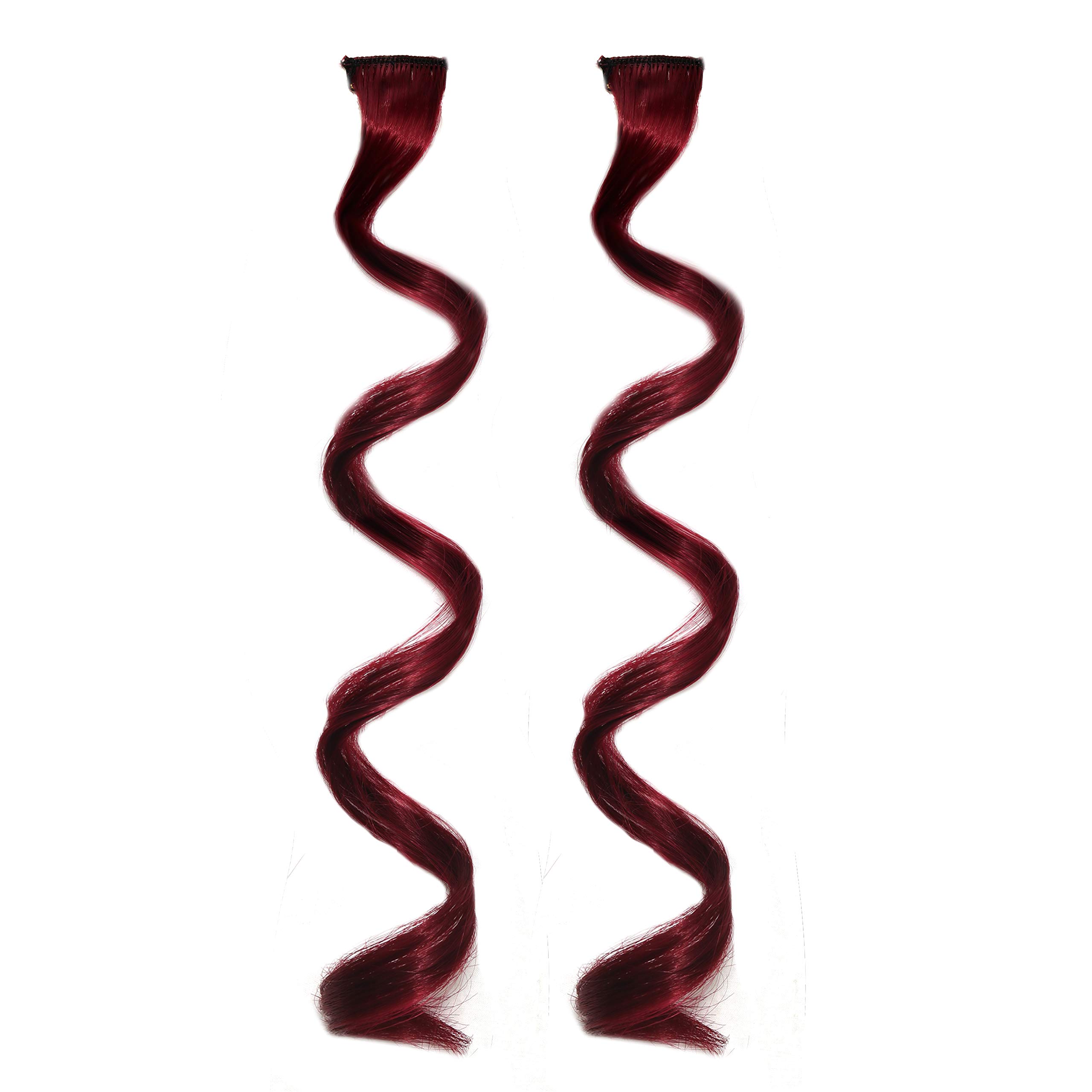 Rapidsflow® Real Human Hair Clip-in Extensions & Colored Streaks for Women & Girls - Perfect for Highlighting, Styling & Party Looks (4754)