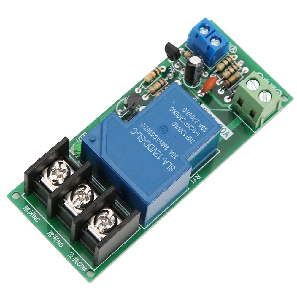 Hilitand Adjustable Timer Switch Module - DC 12V Input, 30A Load, 250VAC/30VDC - Manual Operation with Silver Contact for PCB Mount Timer Relay - Perfect for Home Automation, Industrial Control, and Electrical Equipment Timing