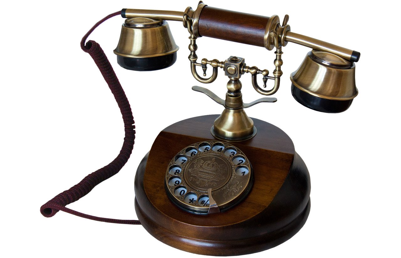 Opis 1921 Cable A Vintage Wooden Rotary Telephone - Retro Antique Landline Phone from 1950s | Perfect for Home Decor, Vintage Collectors & Film Props