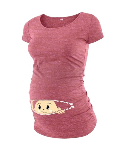 Heather Pink - Baby Maternity T-shirt