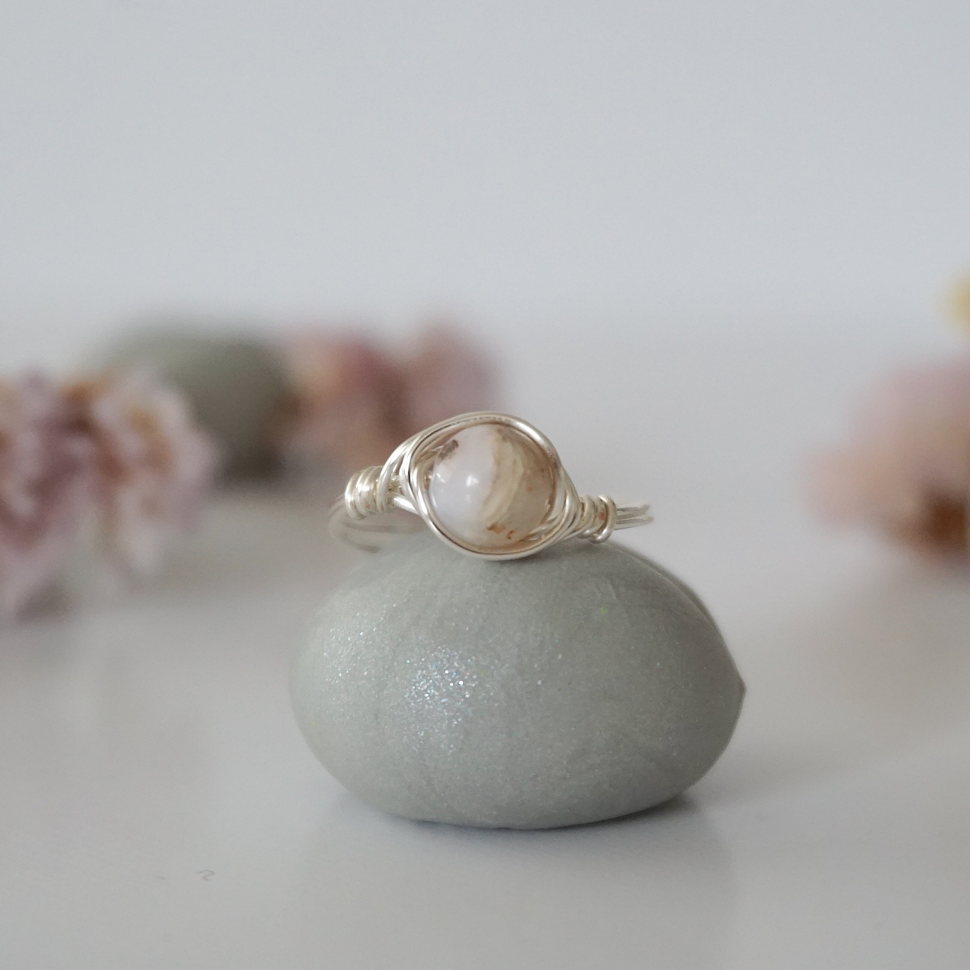 Peruvian Opal Birthstone Ring - Dainty & Elegant Jewelry for Women - Perfect for Gifts, Anniversaries, and Everyday Wear