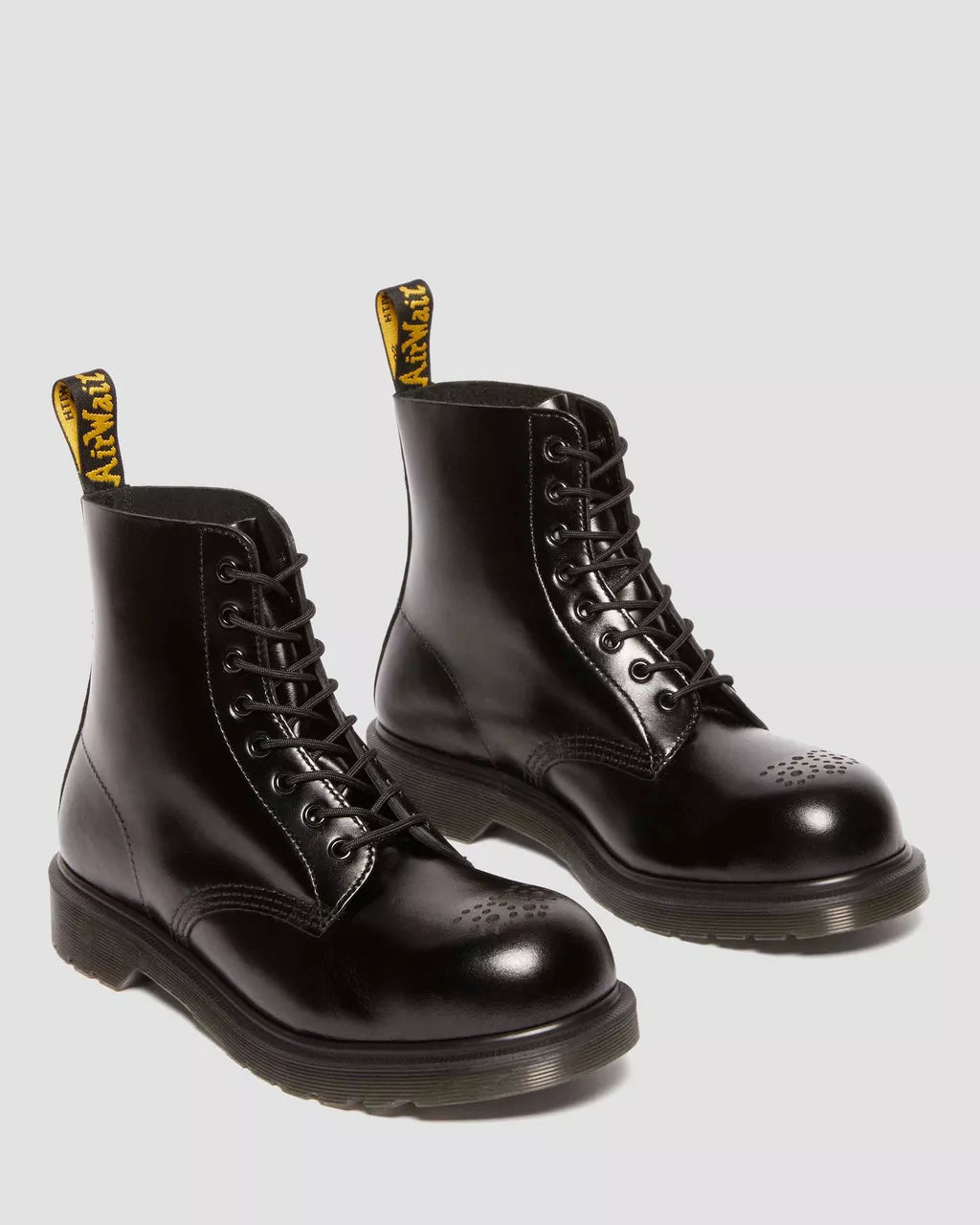 Dr. Martens 1460 Steel Toe Work Boots - Premium Aniline Leather, Slip Resistant, Comfortable for Construction & Industrial Work (Perfect for Warehouse, Factory & Outdoor Jobs)