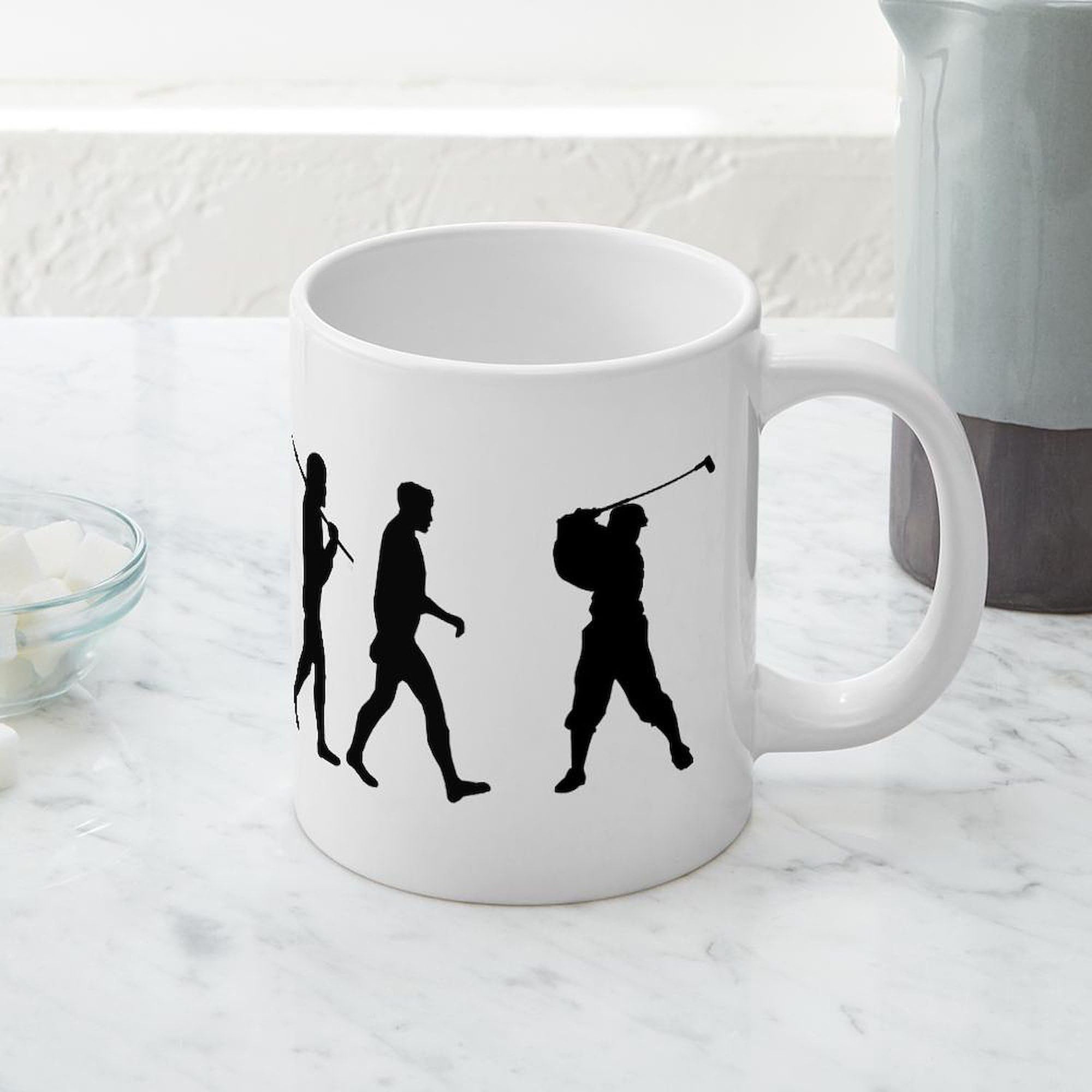 Golf Evolution 20 oz Ceramic Coffee Mega Mug - Large Insulated Coffee Cup for Golf Lovers - Perfect for Golf Courses, Office & Home Use