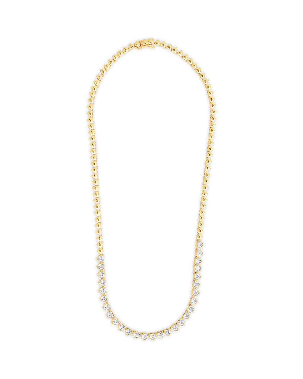 Stephanie Heart CZ Tennis Necklace - Elegant Cubic Zirconia Jewelry for Women | Perfect for Weddings, Anniversaries & Special Occasions