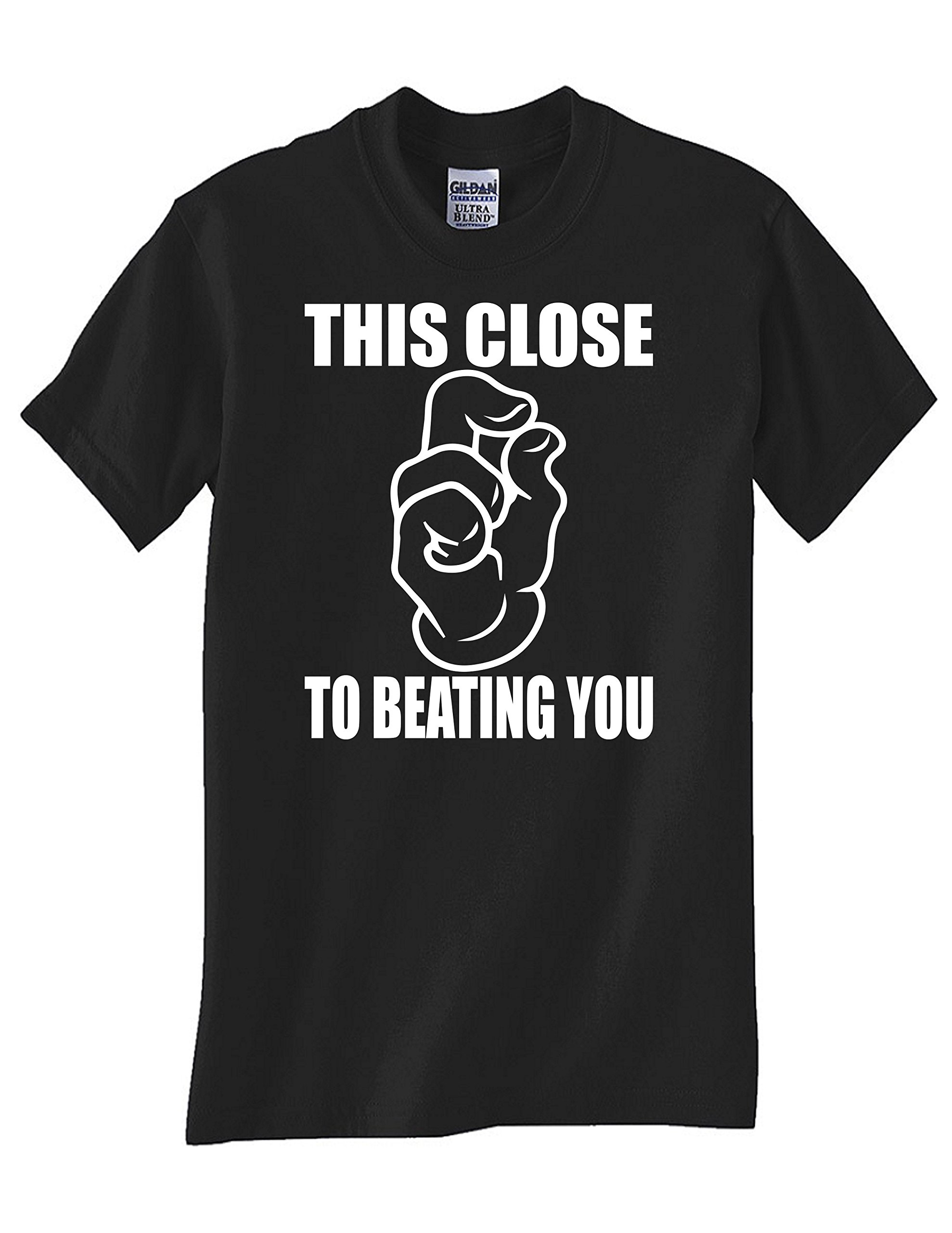 STUFF WITH ATTITUDE This Close - Black Graphic T-Shirt for Men & Women | Trendy Casual Tee for Streetwear, Parties & Everyday Outfits
