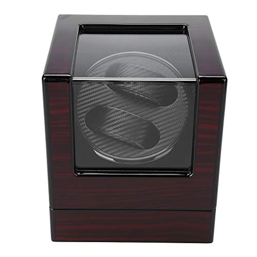 Automatic Watch Winder with Leather & Glass Lid - for Luxury Watches at Home/Office