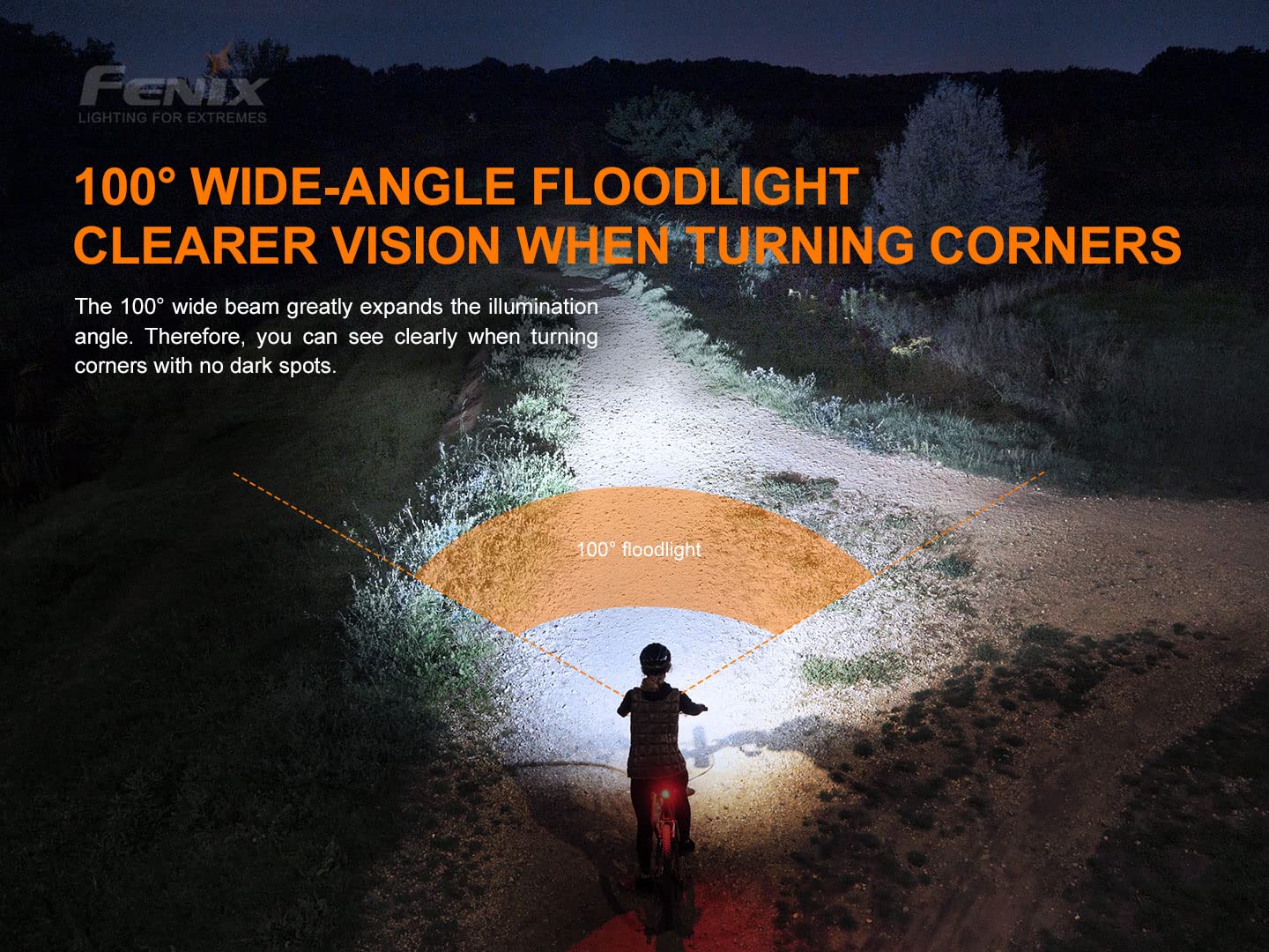 Fenix BC26R 1600 Lumen USB Rechargeable Bicycle Light with Edisonbright Battery & Carrying Case - Waterproof Bike Headlight for Night Cycling, Commuting, Mountain Biking & Outdoor Adventures
