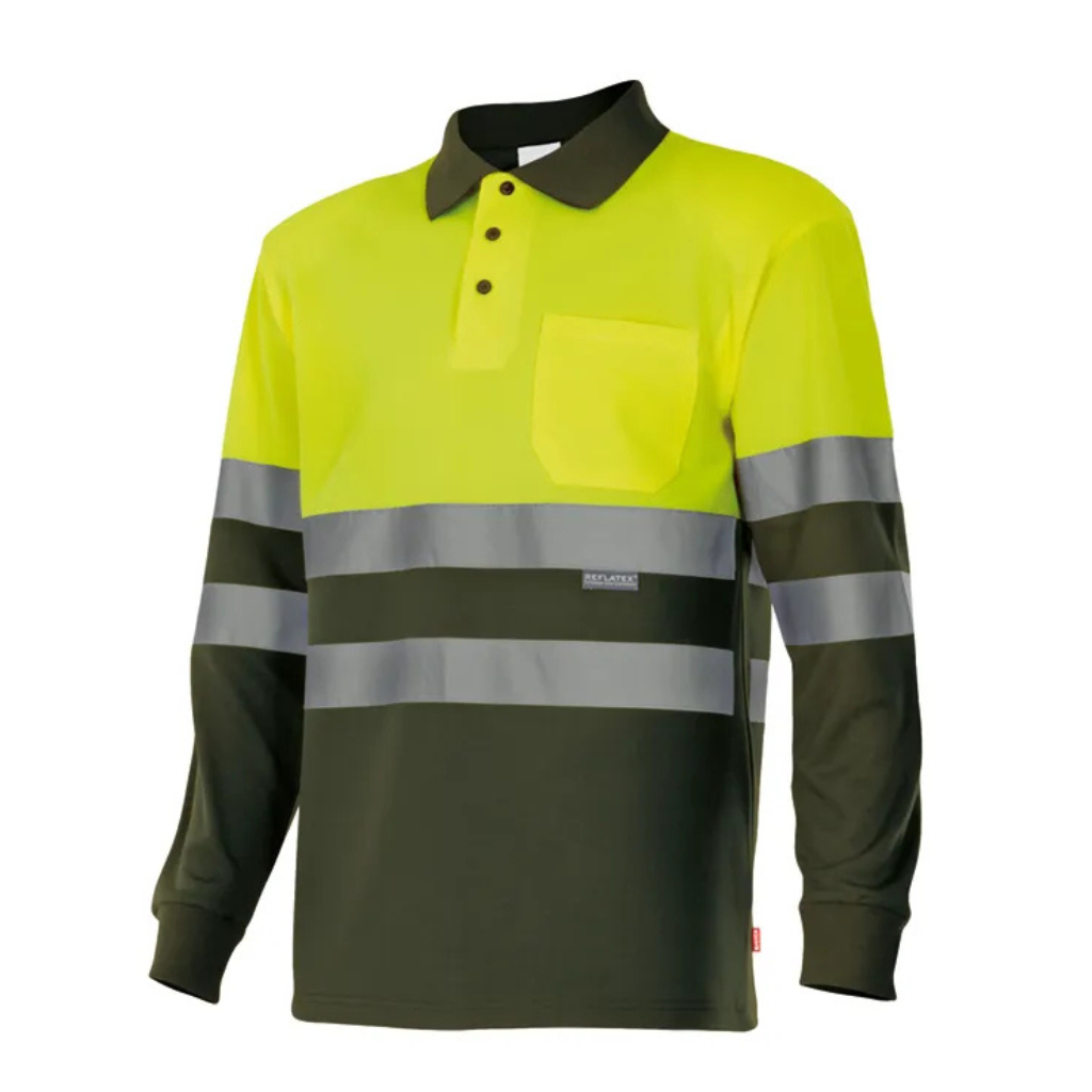175 HV LS Two-Tone Polo Shirt for Men - Comfortable & Stylish Casual Wear for Work, Golf & Outdoor Activities