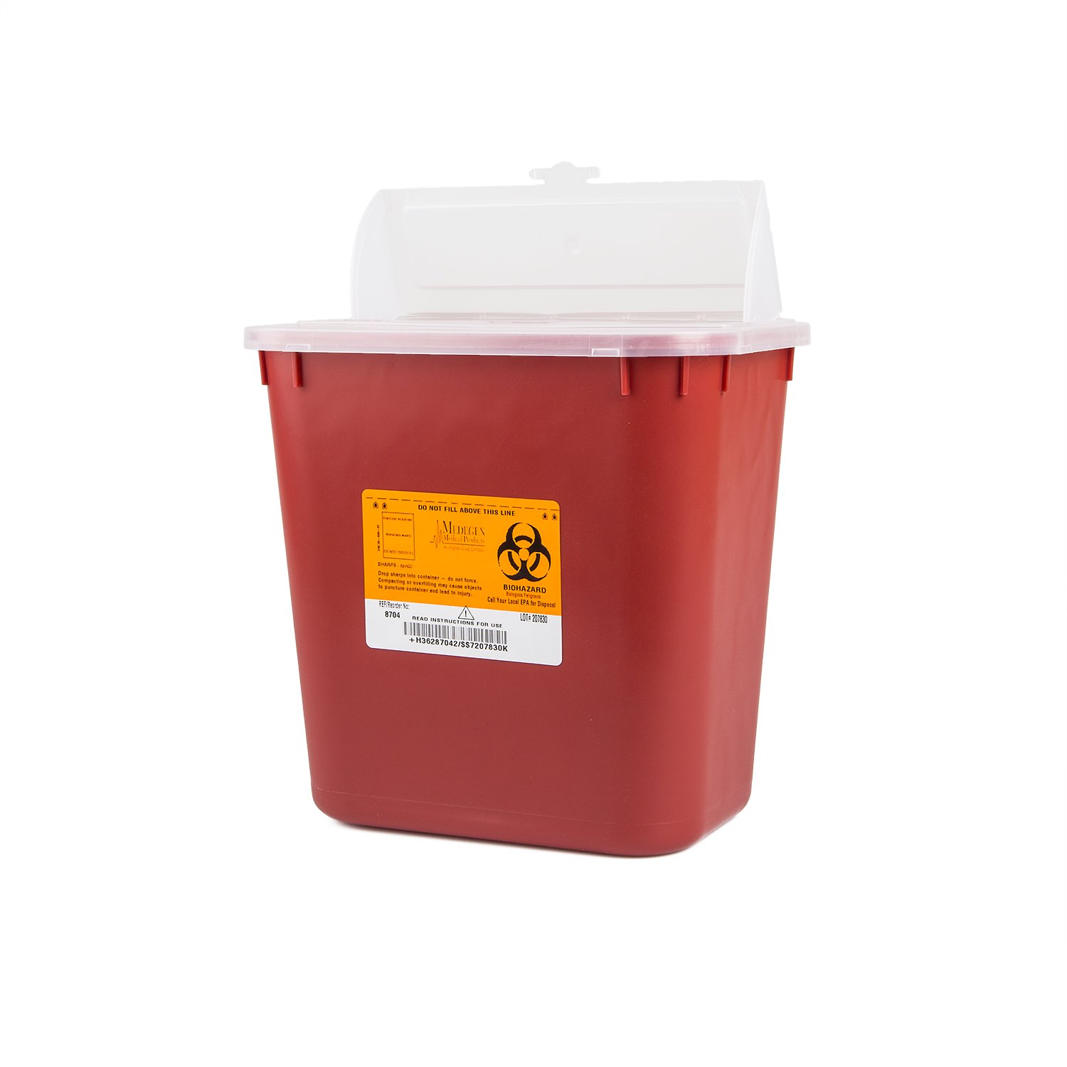 Stackable Sharps Containers 8704 - 2 Gallon Medical Waste Disposal Bins, 10