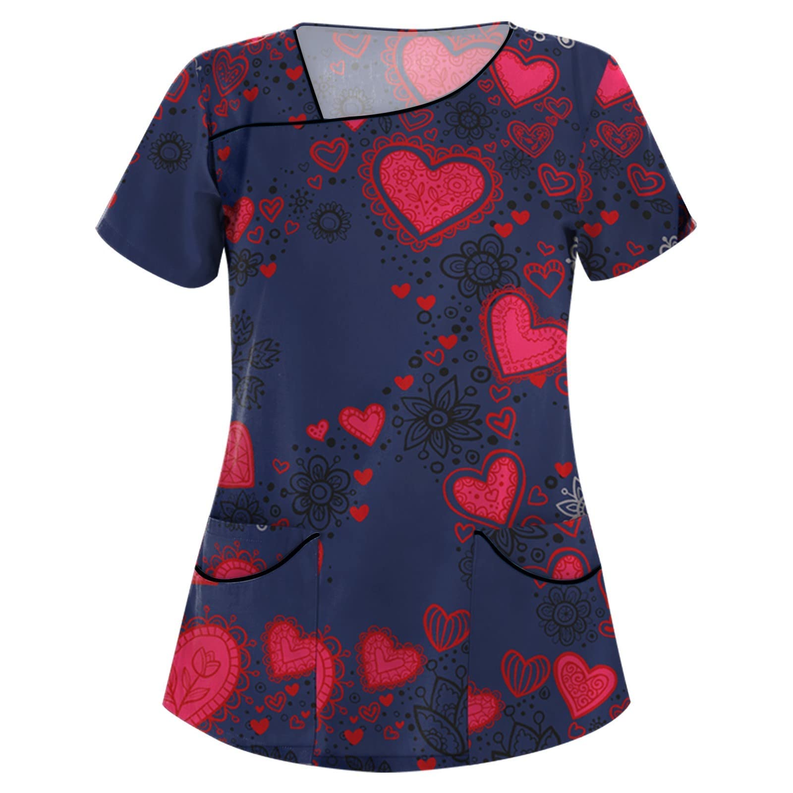 **Plus Size Women's Scrubs - Classic Comfortable Loose Fit Scrub Tops for Nurses & Healthcare Professionals | Ideal for Long Shifts & Hospital Work**