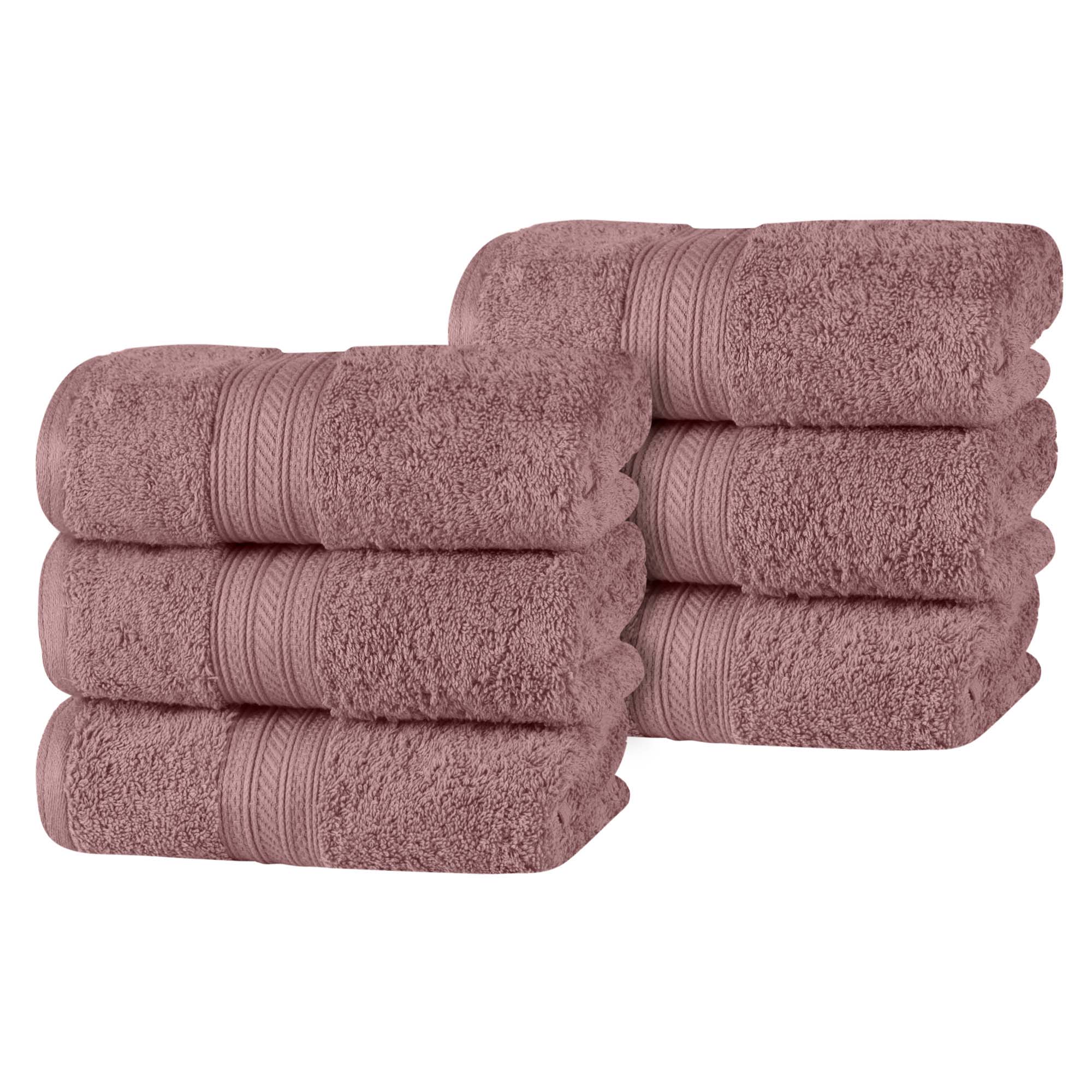 Premium 6-Pack Atlas Cotton Plush Absorbent Heavyweight Luxury Hand Towels - Soft & Quick-Drying for Bathroom, Kitchen, and Spa Use