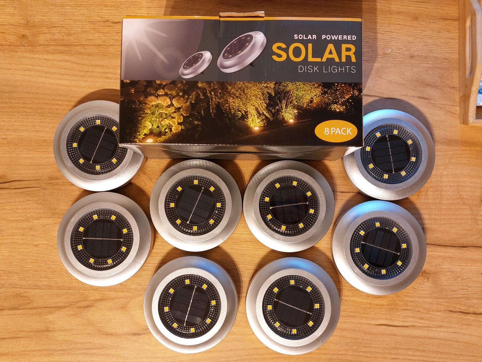 12 Pack Solar Garden Lights - Waterproof LED Outdoor Lighting for Pathway, Yard, Deck