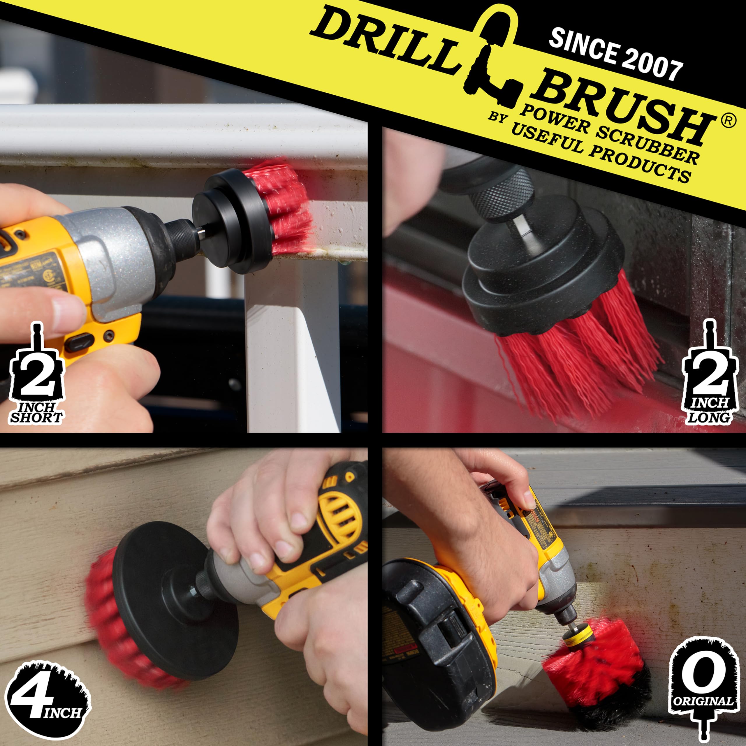**Outdoor Cleaning Brush Set for Fountain, Patio, Fire Pit, Concrete & Grout – Heavy-Duty Scrub Brush for Granite, Headstone & Garden Statues – Perfect for Home, Yard & Restoration Projects**