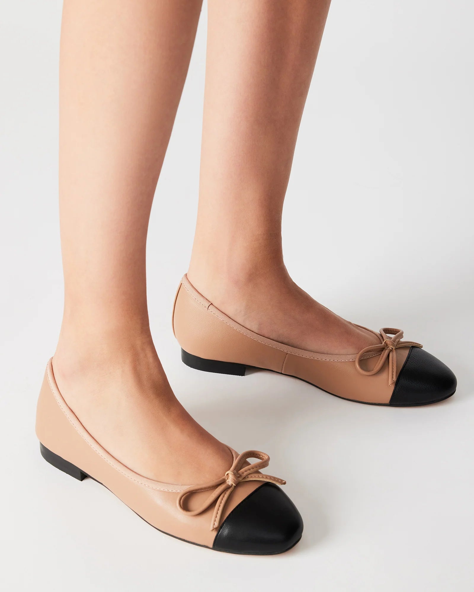 Ellison Women's Comfortable Ballet Flats - Natural Leather Slip-On Shoes for Casual Wear, Office & Travel