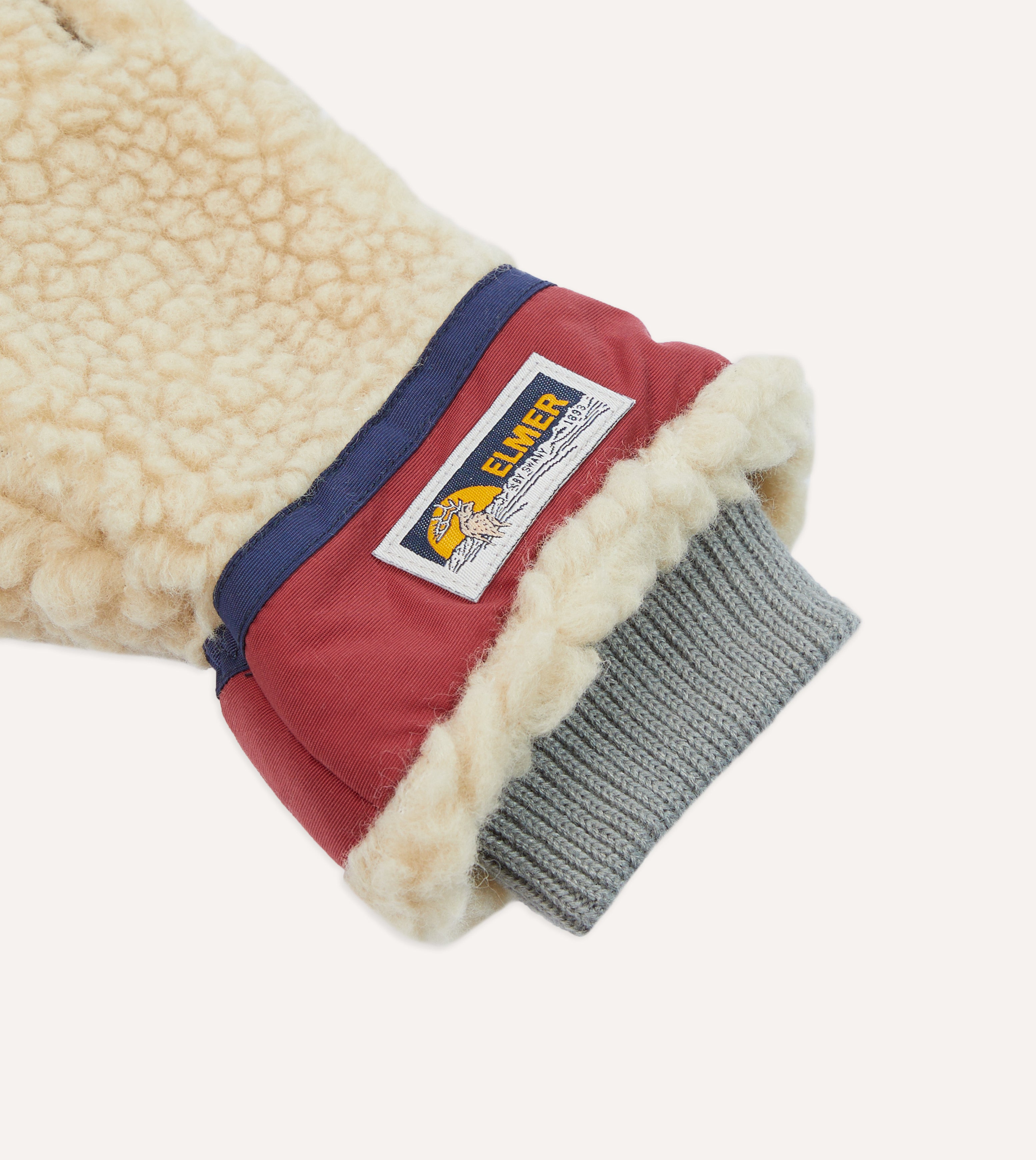 Elmer Ecru Wool Pile Gloves - Warm Winter Gloves for Men & Women - Soft & Cozy Knitted Handwear for Outdoor Activities, Skiing, Hiking, and Cold Weather Protection
