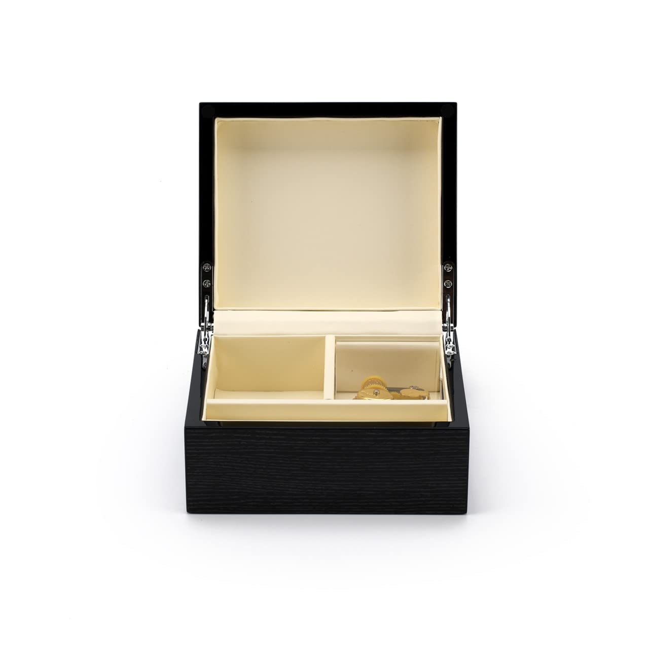 Premium 30-Note Hi-Gloss Black Apricot Finish Jewelry Box - Elegant Jewelry Organizer for Necklaces, Rings & Earrings - Perfect for Bedroom Vanity, Gift Giving & Travel Storage