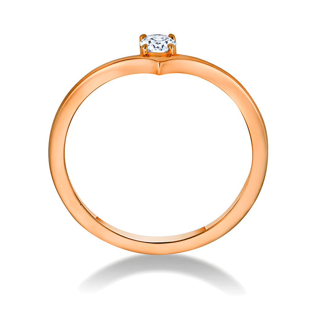 Lab Grown Diamond Solitaire Ring - V-Shaped Oval Cut Engagement Ring for Women | Perfect for Proposals, Weddings & Anniversary Gifts