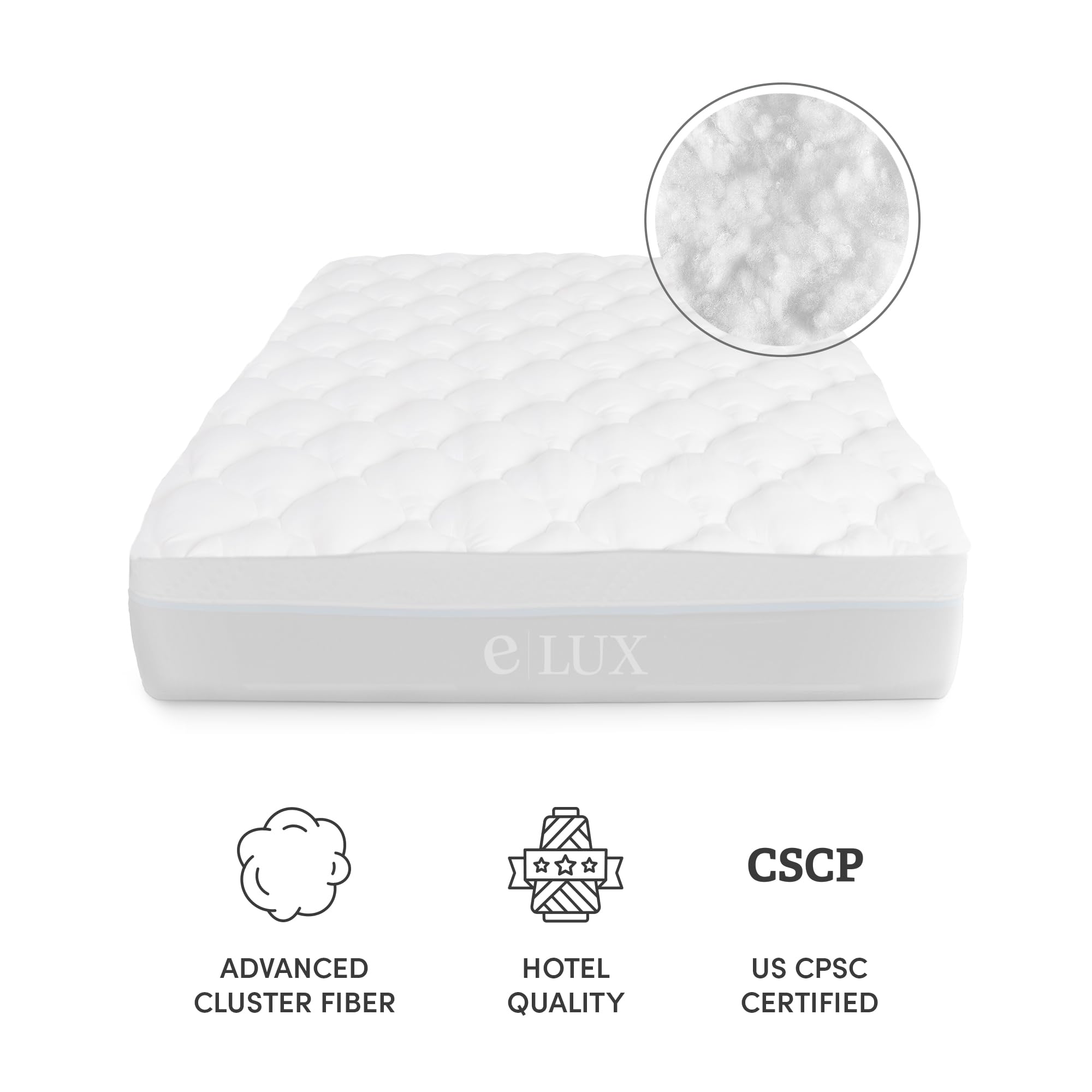Premium Pillow Top Mattress Pad with Fitted Skirt & 18