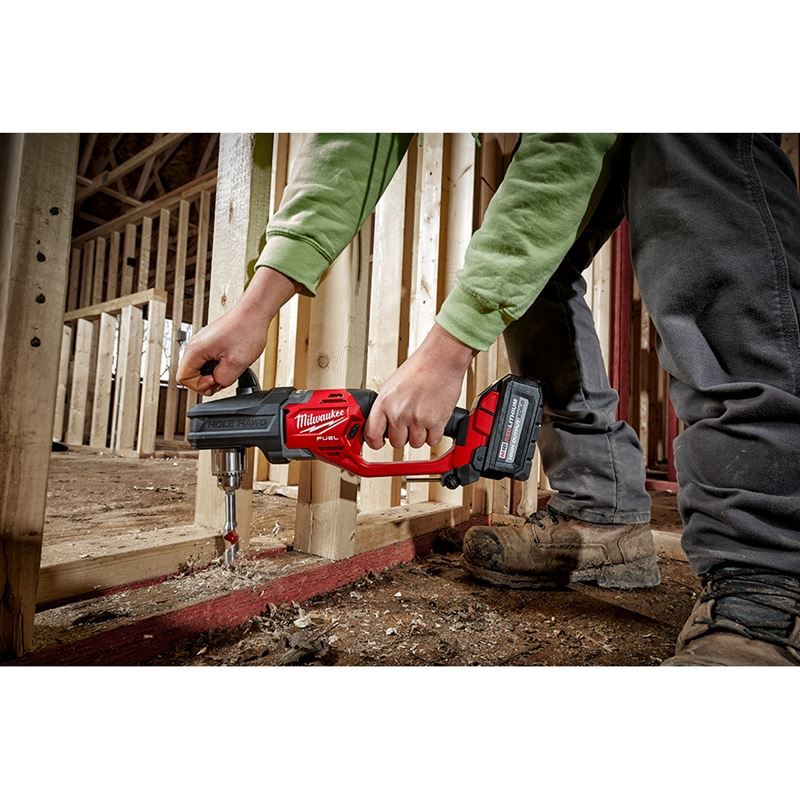 M18 FUEL 18V Brushless Cordless Right Angle Drill (Tool Only) - 1/2 Inch Hole Hawg for Woodworking, Metal Drilling & Tight Space Applications