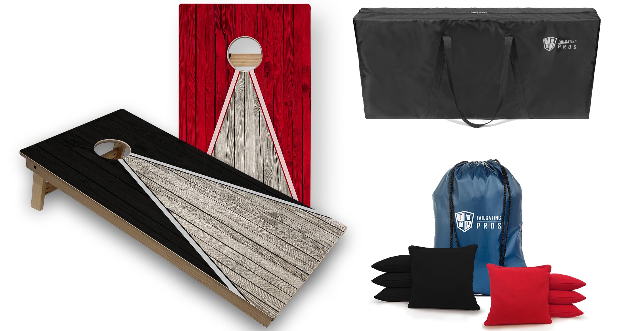 Tournament Grade Cornhole Boards with Built-in LED Lights - 4'x2' Regulation Size, Includes 8 Bean Bags & Carrying Case - Perfect for Tailgating, Backyard Parties, and Outdoor Games