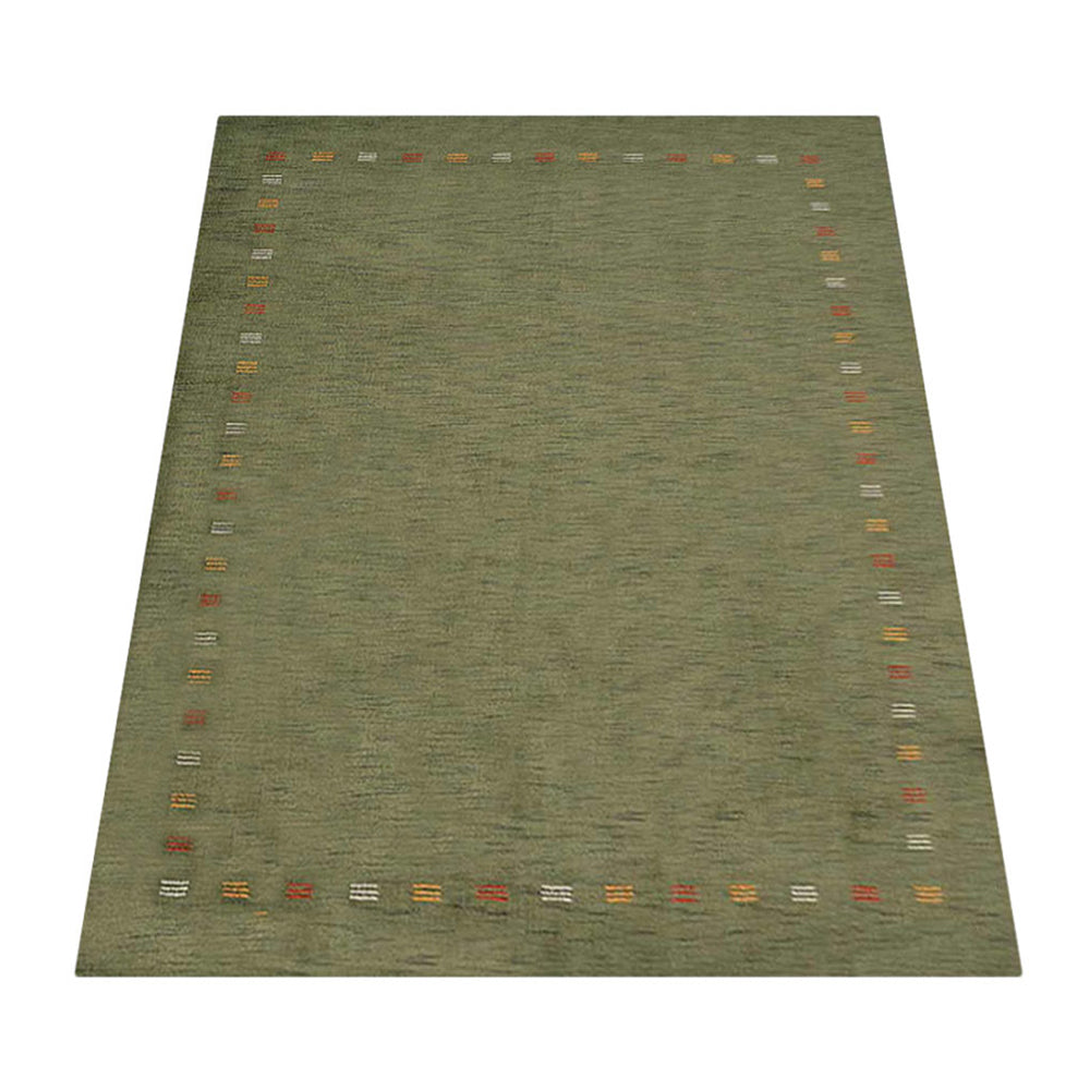 Handmade Wool Area Rug - Premium Hand-Knotted Non-Slip Living Room Carpet for Home Decor, Bedroom, Office (5x8 ft, Beige) | Soft & Durable Floor Mat for Cozy Interior Design