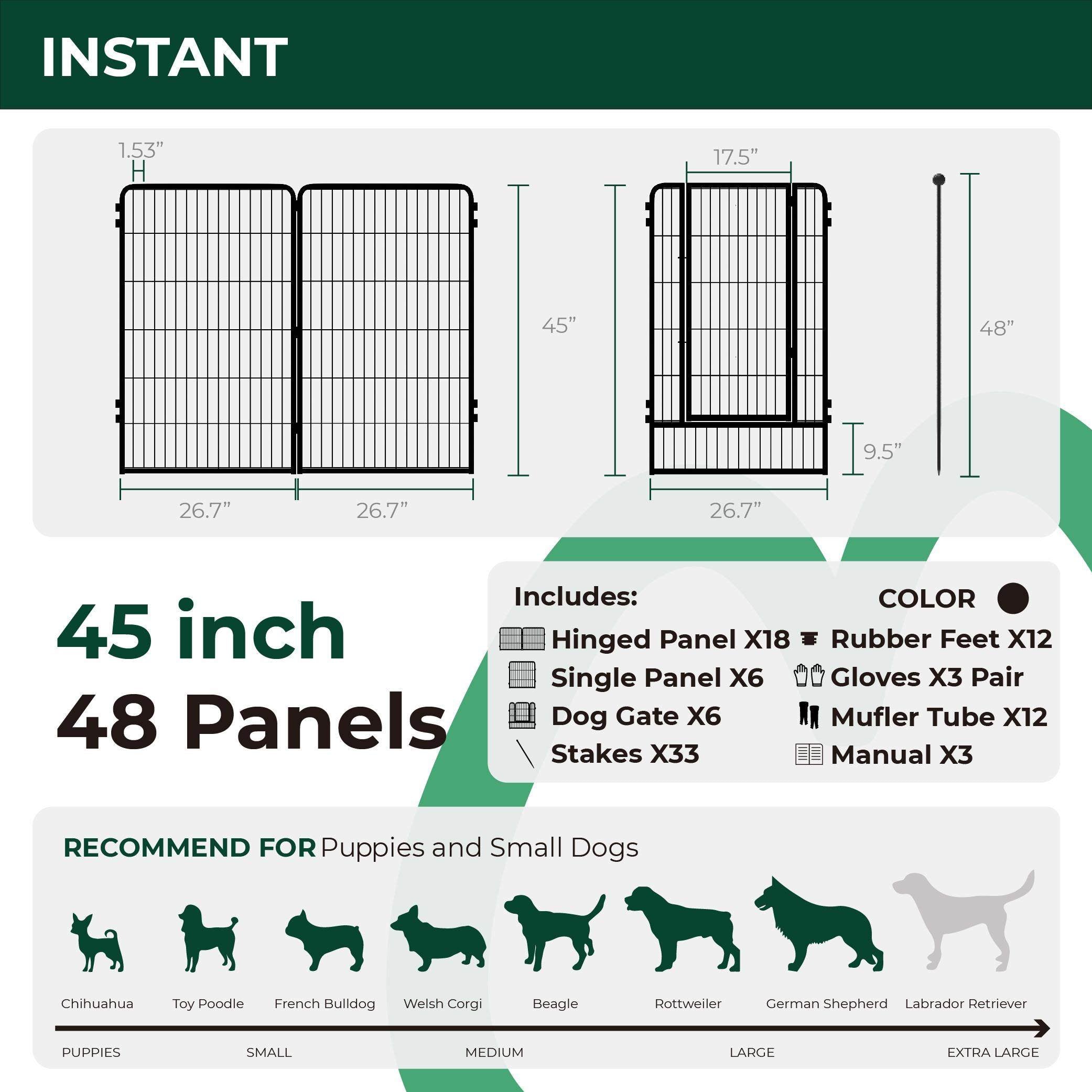 Portable Instant Dog Playpen for RV Travel - Lightweight & Easy Setup Pet Fence for Camping, Road Trips & Outdoor Adventures