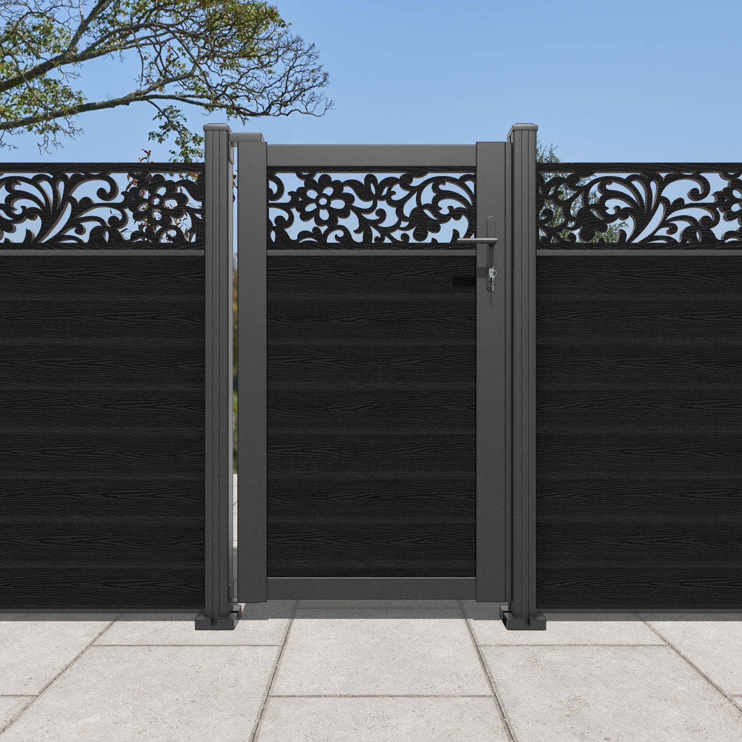 Classic Black Eden Pedestrian Gate - Durable Steel Garden Gate for Home, Yard & Fence Entrance - Perfect for Residential, Commercial & Outdoor Use