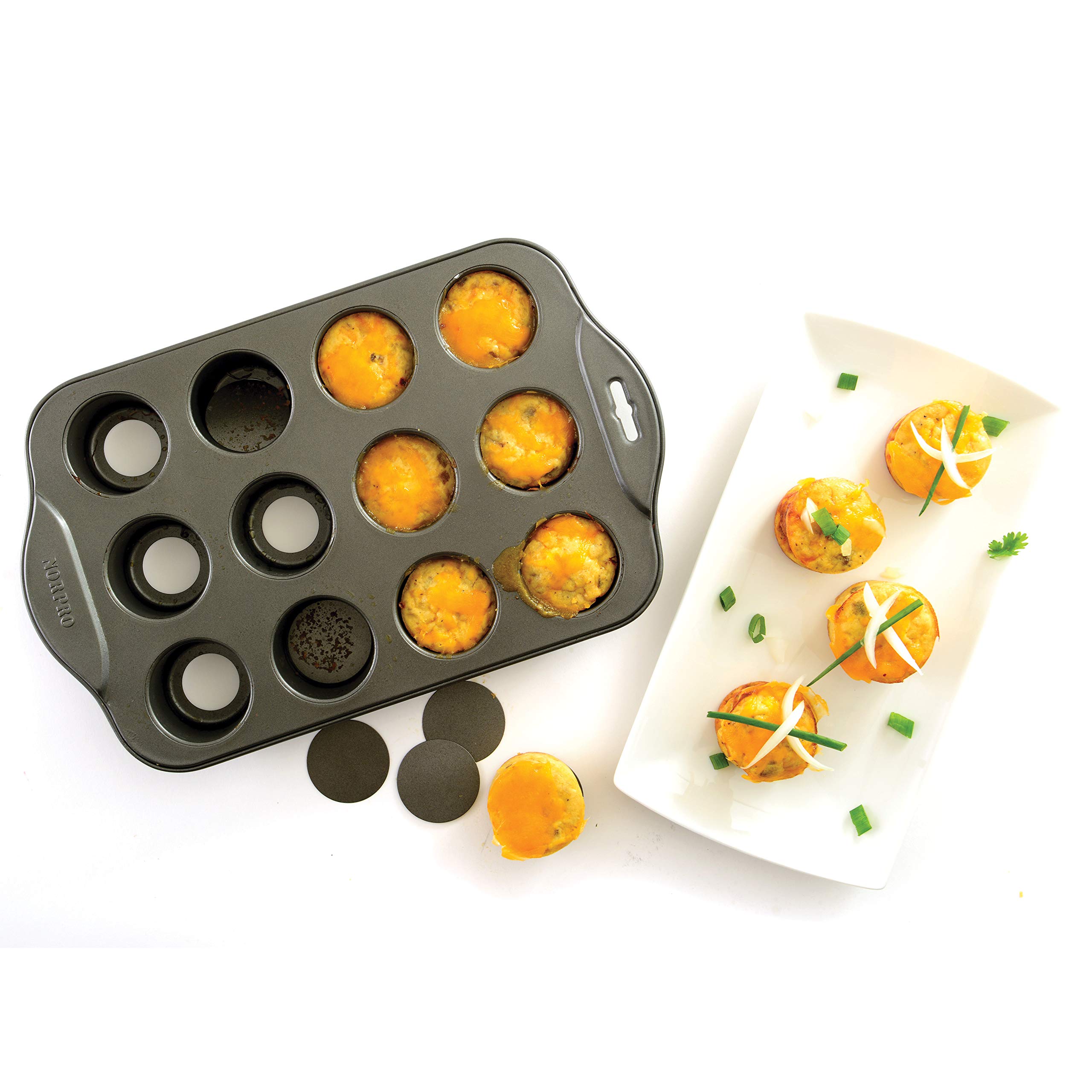 Norpro 3917 Nonstick Mini Cheesecake Pan - 6 Cupcake Cavity Baking Pan for Perfect Mini Cheesecakes, Cupcakes & Desserts | Ideal for Home Baking, Parties & Holiday Treats