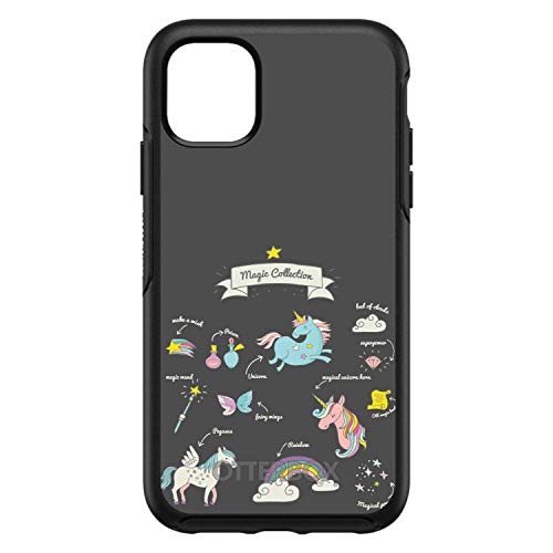 Magic Collection Grey - Unicorn, Rainbow On Black Case