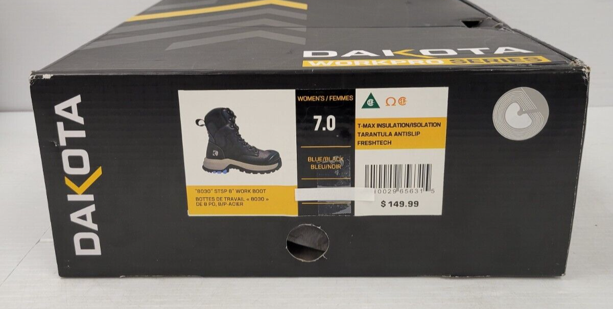 Dakota 8030 WorkPro Steel Toe Boots for Women - Size 7 | Safety Work Boots for Construction, Warehouse & Industrial Use