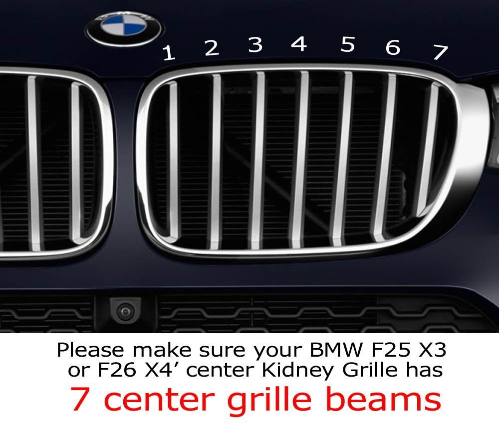 BMW F25 X3 F26 X4 Exact Fit ///M Color Grille Insert Trims - Kidney Grill Upgrade for Enhanced Style & Performance | Perfect for Car Enthusiasts & Custom Builds